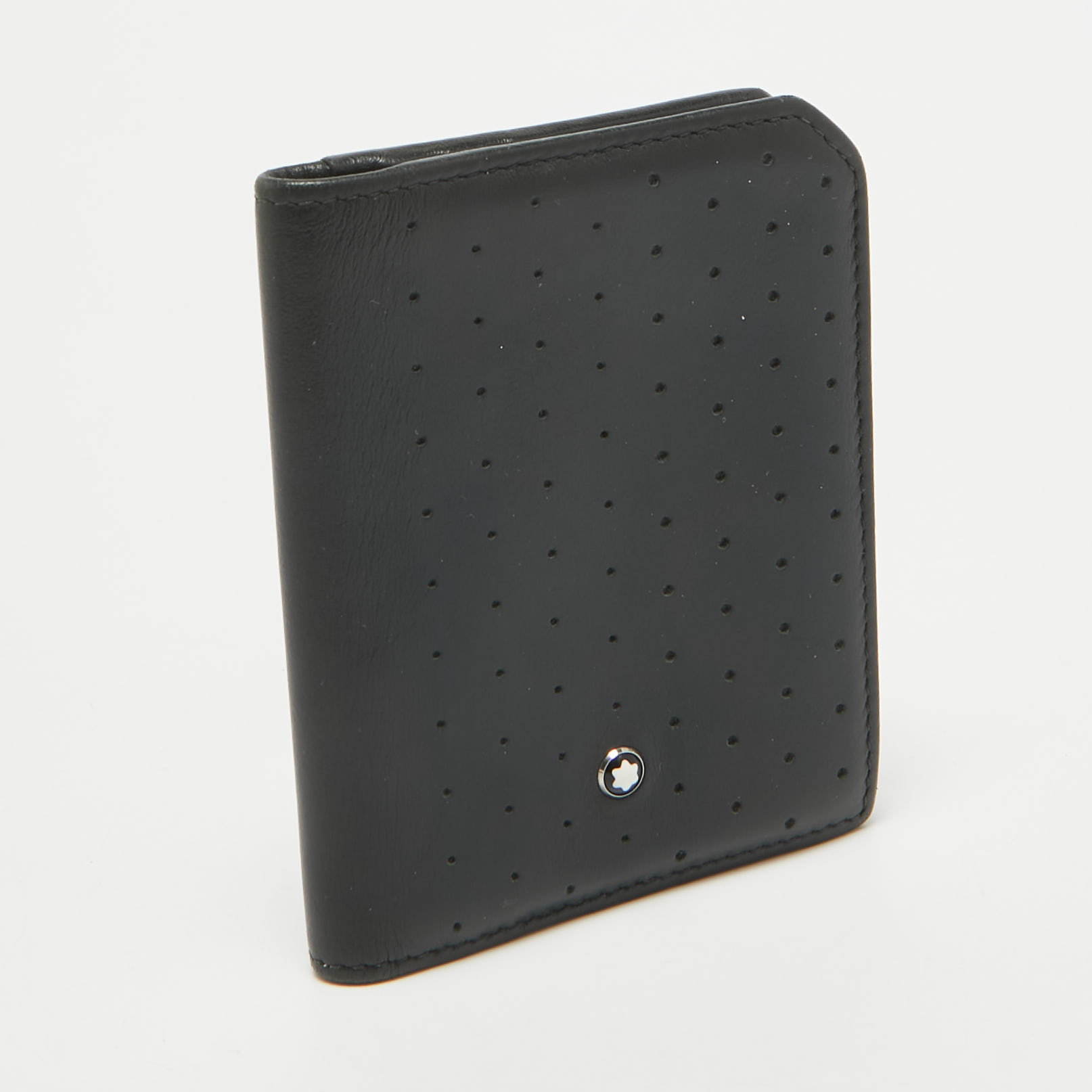 Montblanc Black Perforated Leather Urban Racing Spirit Card Holder