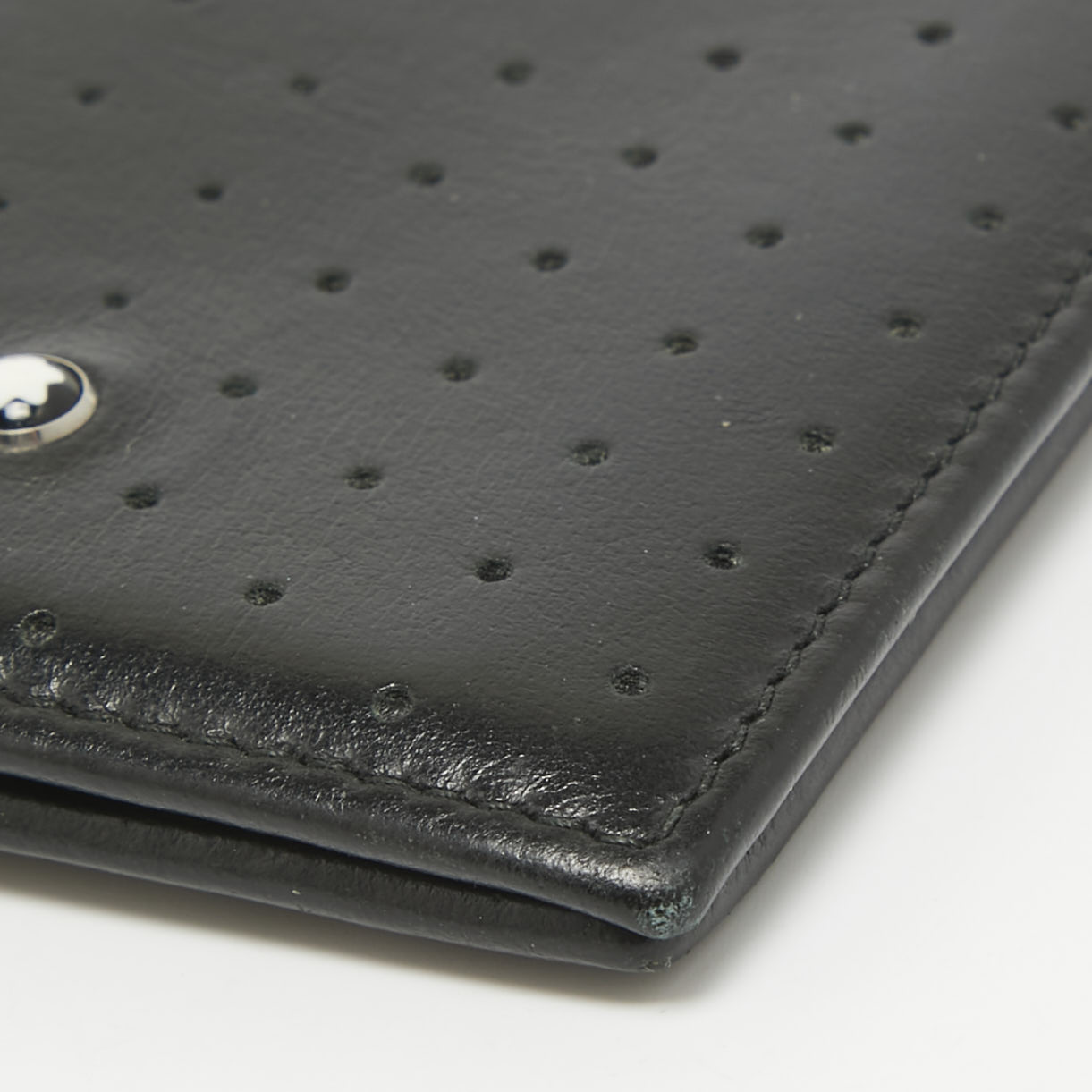 Montblanc Black Perforated Leather Urban Racing Spirit Card Holder