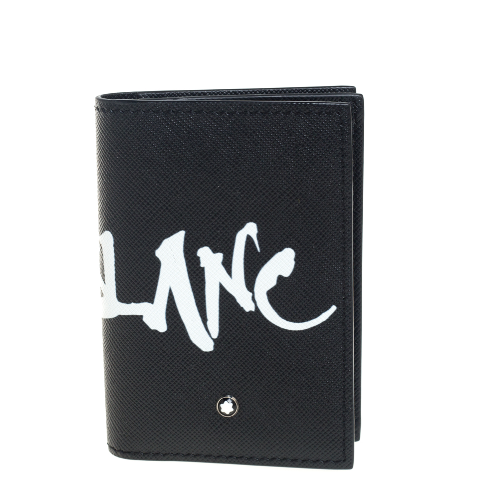 Montblanc Black Leather Sartorial Calligraphy Card Case