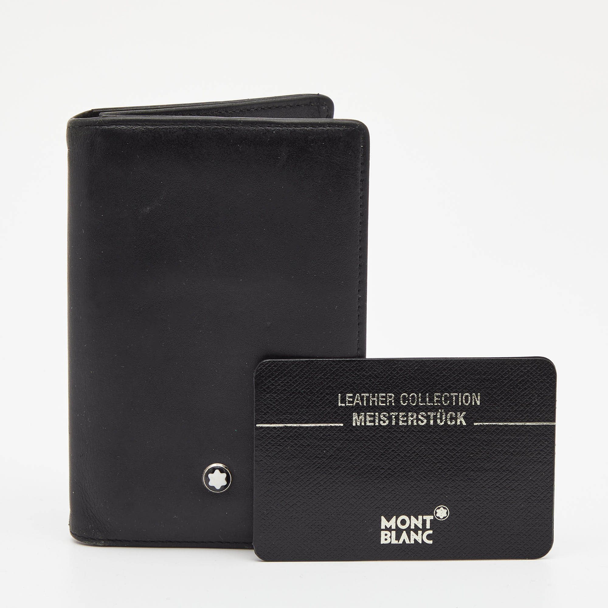 Montblanc Black Leather Meisterstück Business Card Holder