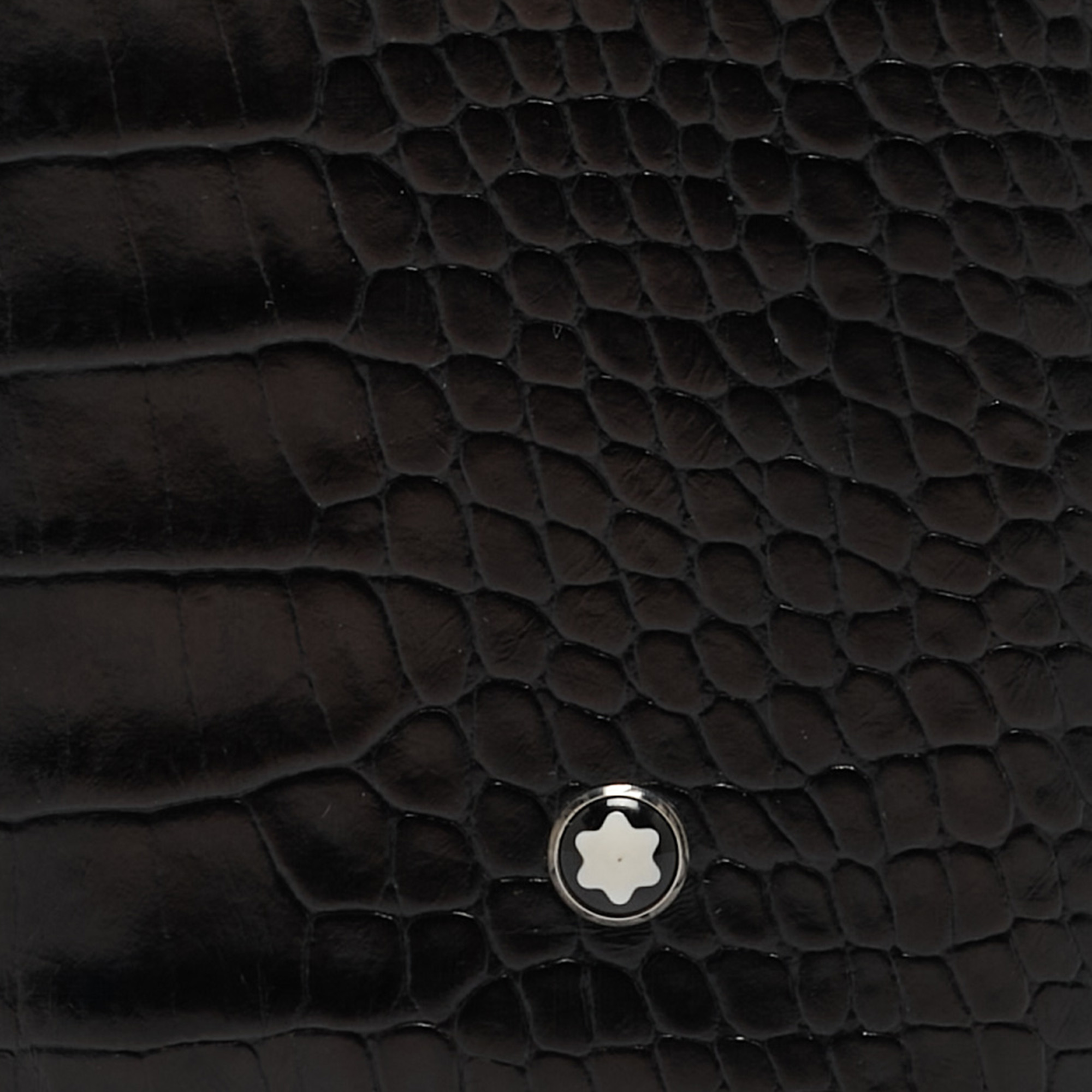 Montblanc Dark Brown Ostrich Leg Leather Business Card Holder