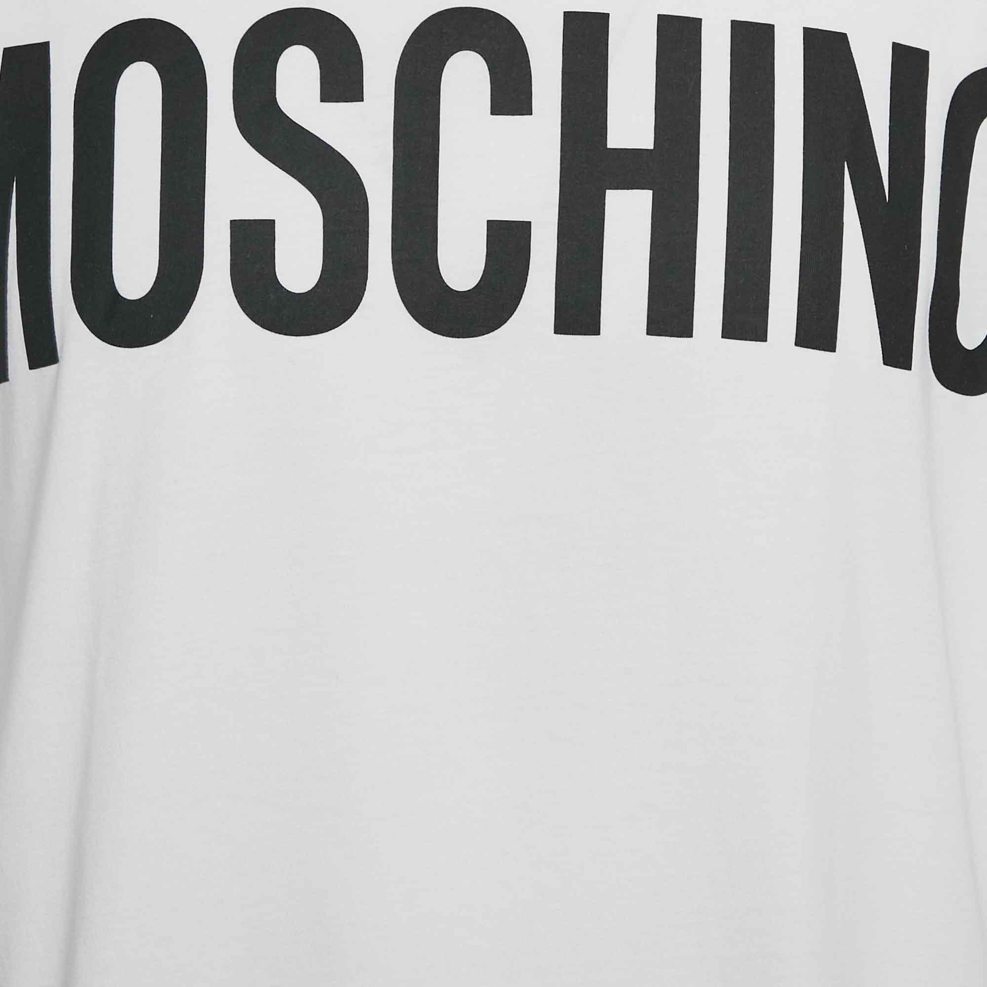 Moschino Couture White Logo Print Jersey Crew Neck T-Shirt M