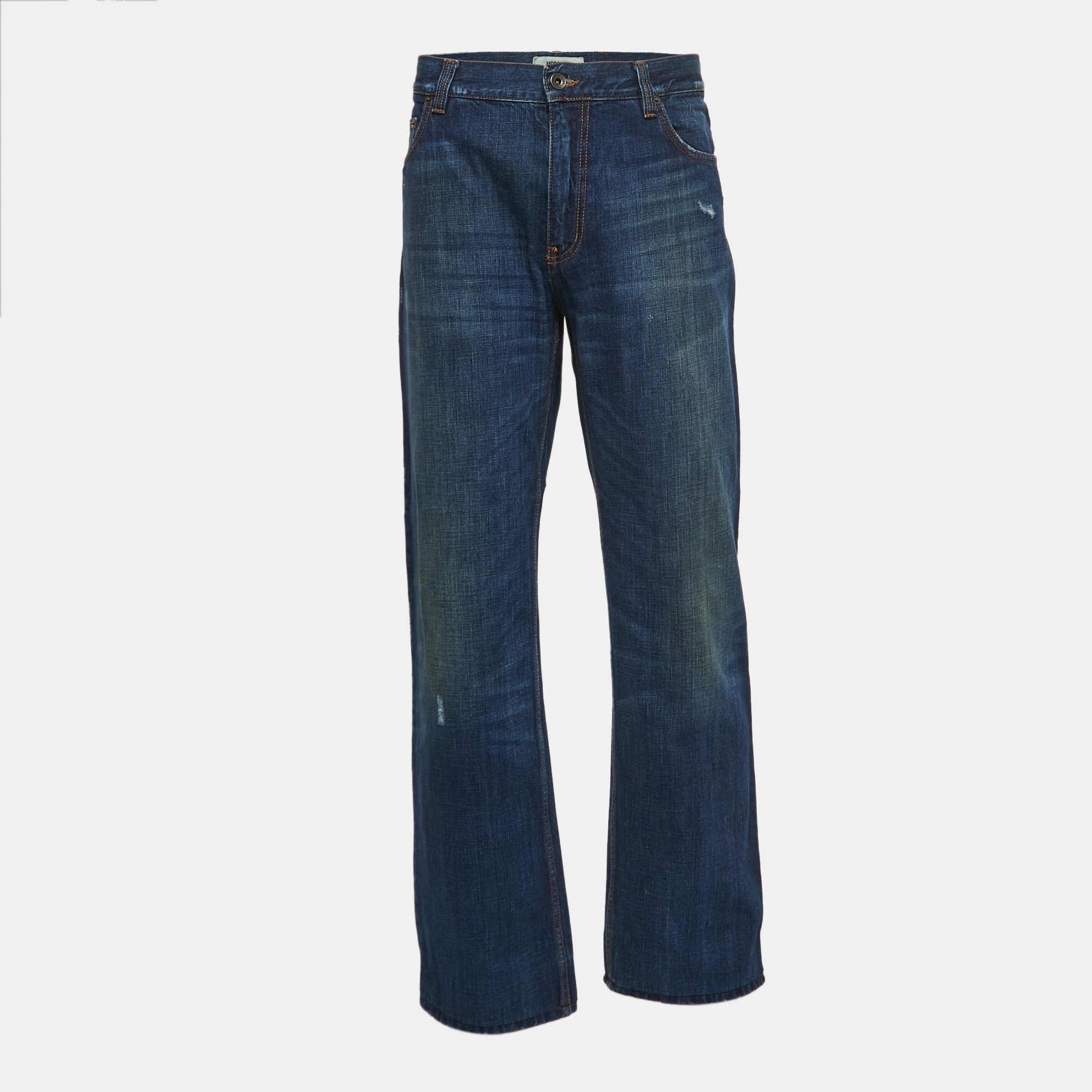 Moschino Jeans Blue Washed Denim Jeans 3XL Waist 38