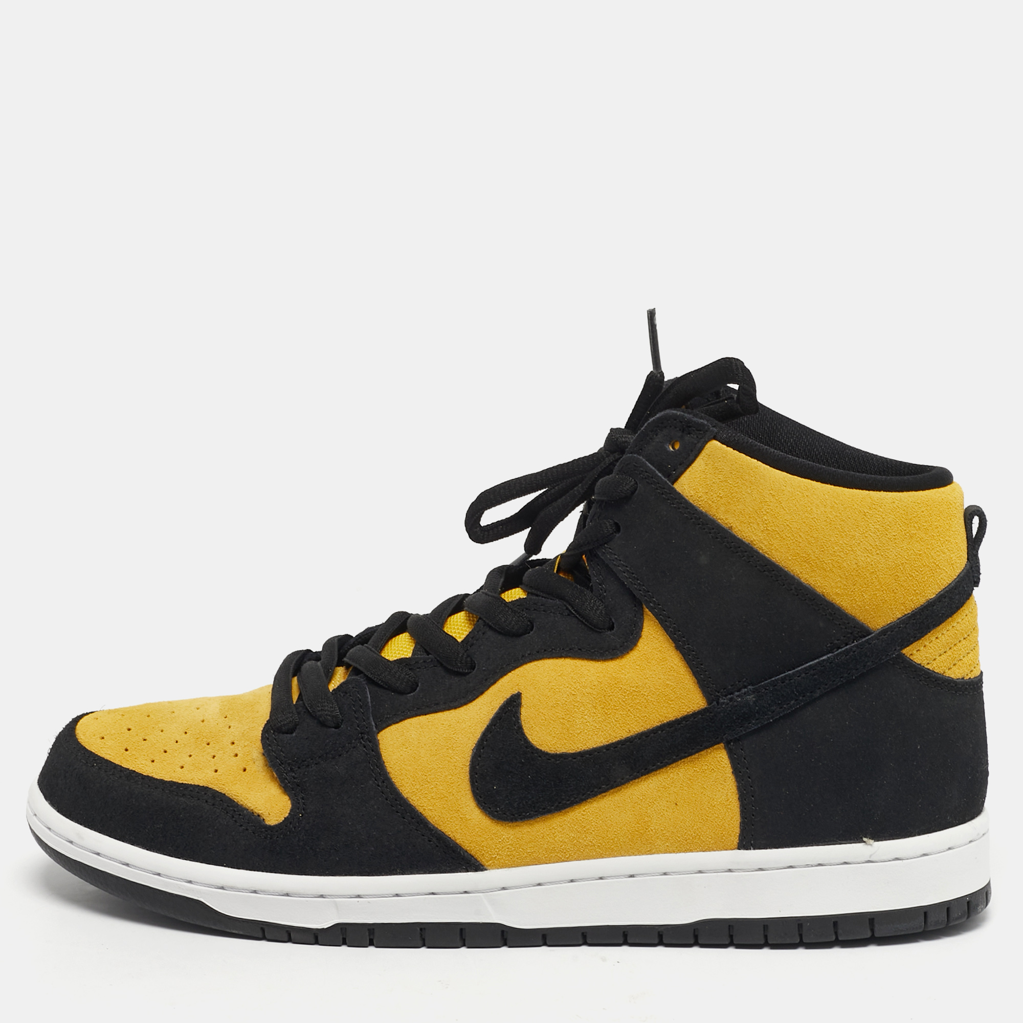 Nike SB Dunk Pro Reverse Goldenrod Size 45.5 Yellow/Black Nubuck Leather High Top Sneakers
Nike SB Dunk Pro Reverse Goldenrod Size 45.5 Yellow/Black Nubuck Leather High Top Sneakers