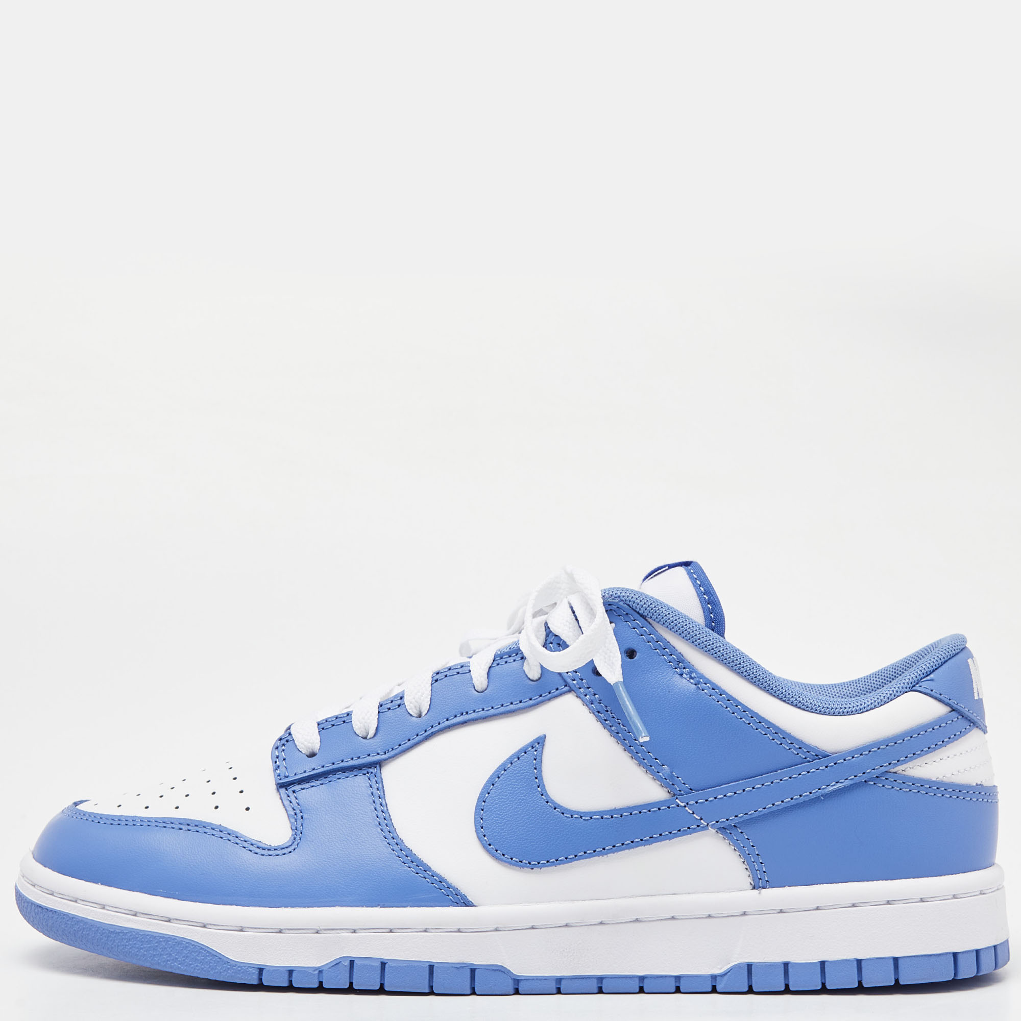 Nike blue/white leather dunk low cools down &ldquo;polar blue&rdquo; sneakers size 45