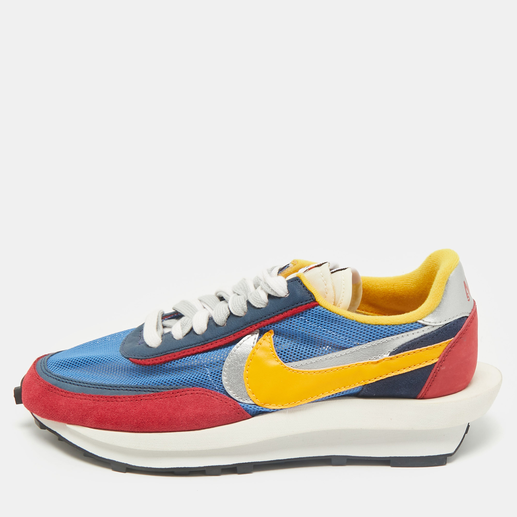 Nike x Sacai Multicolor Mesh and Leather LDWaffle Varsity Blue Sneakers Size 42.5
Nike x Sacai Multicolor Mesh and Leather LDWaffle Varsity Blue Sneakers Size 42.5