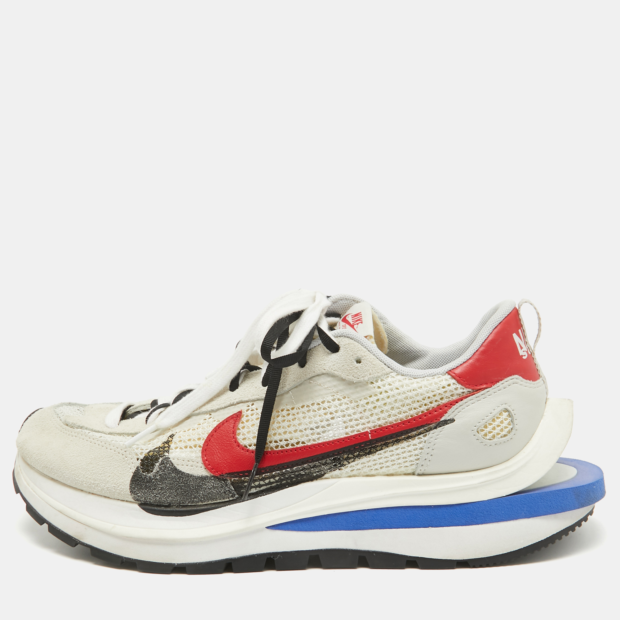 Nike x Sacai Multicolor Leather and Fabric Vaporwaffle Sesame Blue Void Sneakers Size
Nike x Sacai Multicolor Leather and Fabric Vaporwaffle Sesame Blue Void Sneakers Size