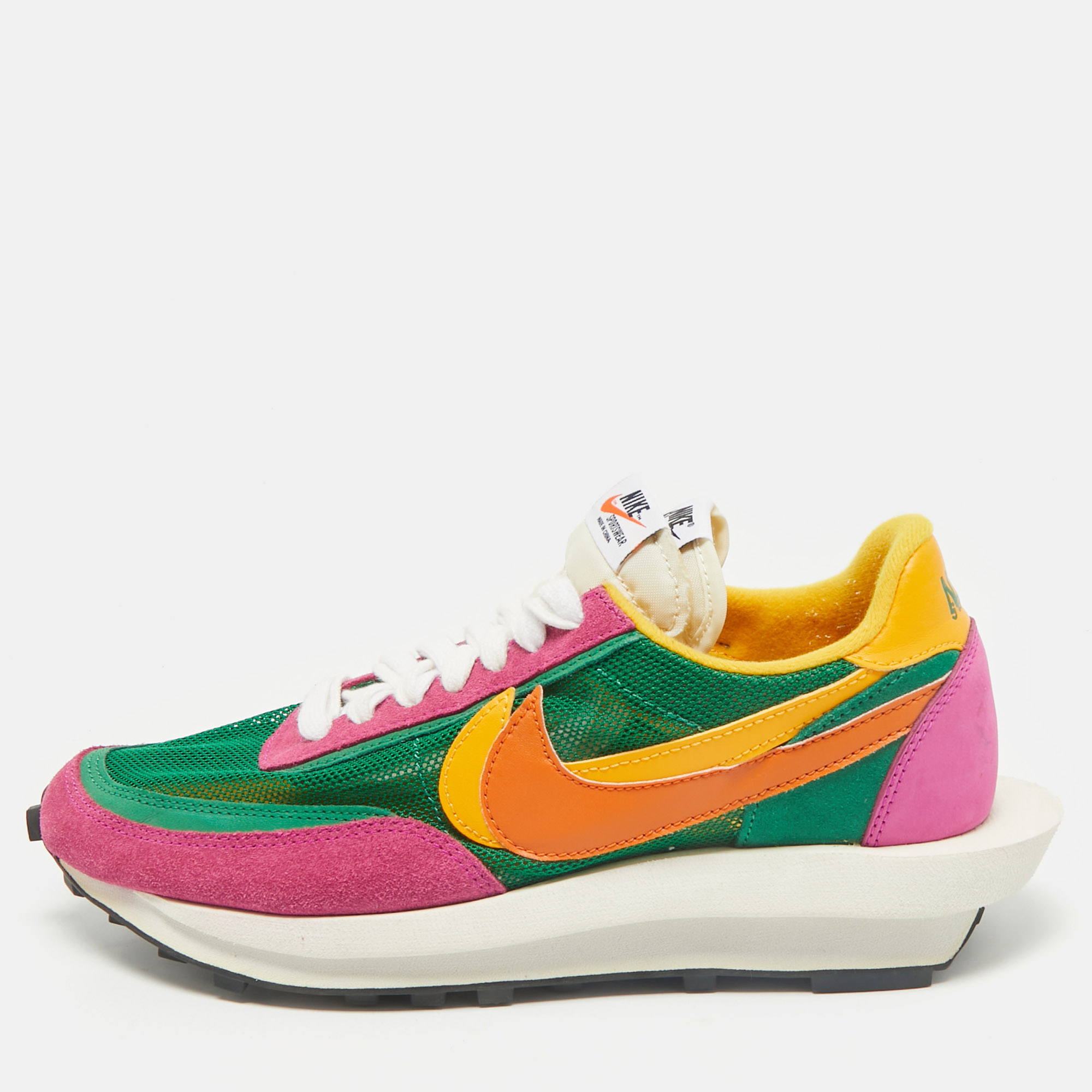Nike x Sacai Multicolor Leather and Mesh LD Waffle Sneakers Size 42.5
Nike x Sacai Multicolor Leather and Mesh LD Waffle Sneakers Size 42.5