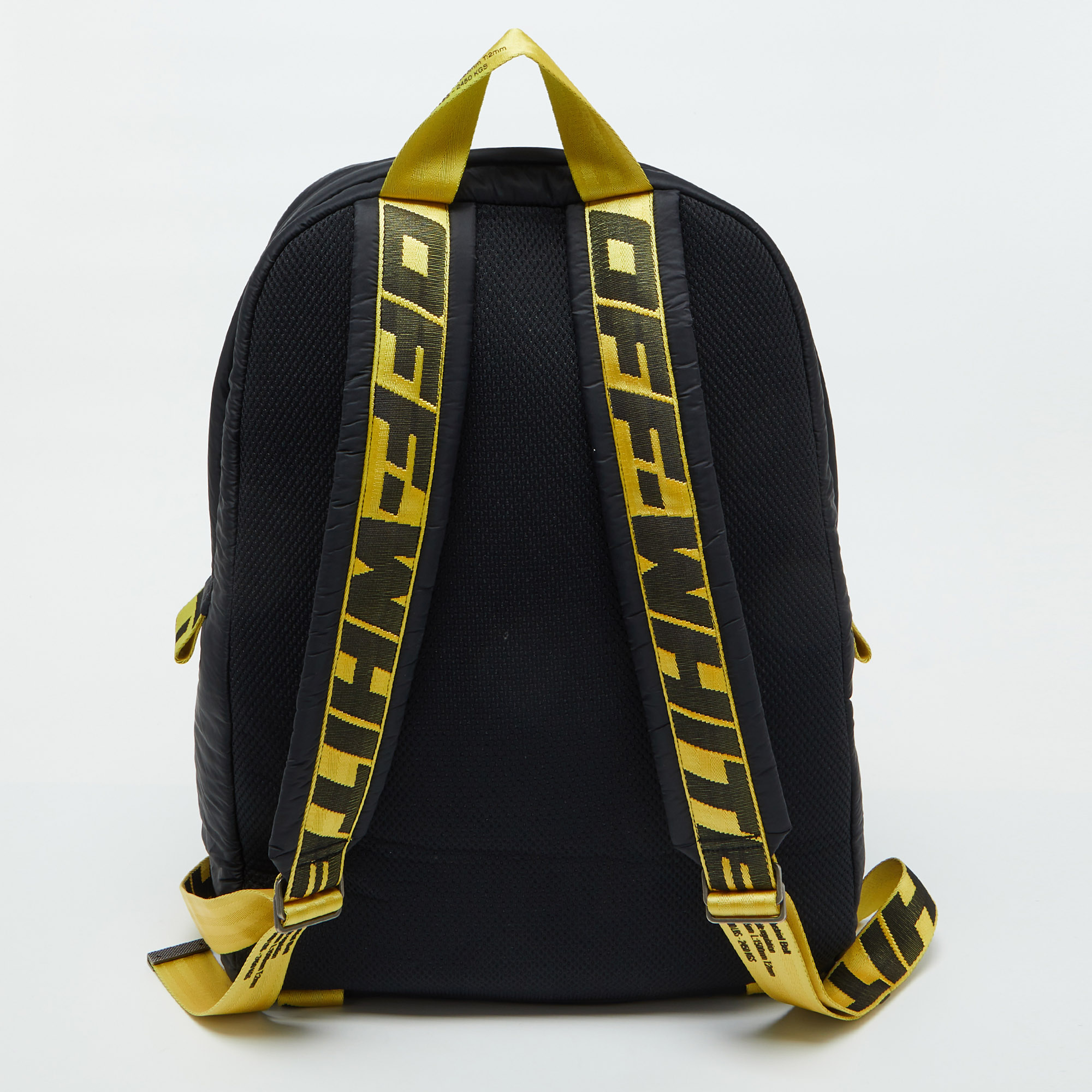 Off-White Black Nylon Industrial Puffy Backpack