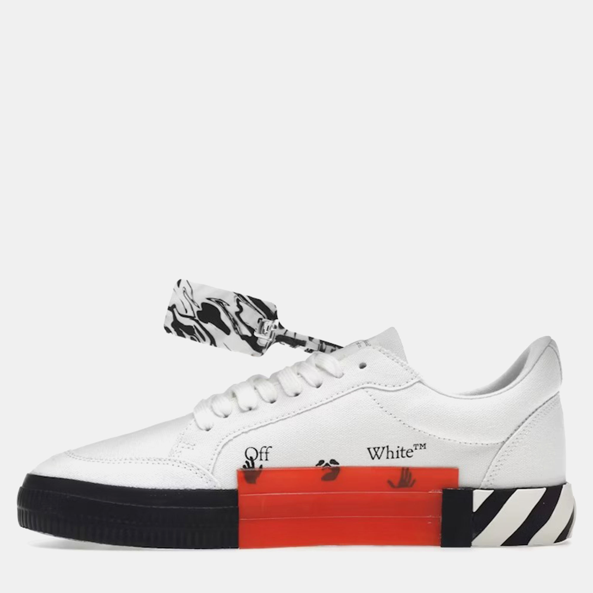 Off-White White/Black Vulcanized Low Sneaker Size EU 41