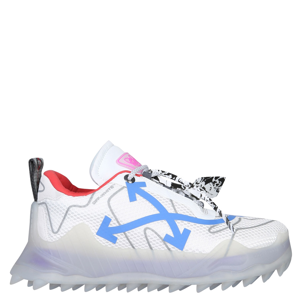 Image of Off-White White/Multicolor Leather/Suede Trim Odsy Chunky Sneakers IT