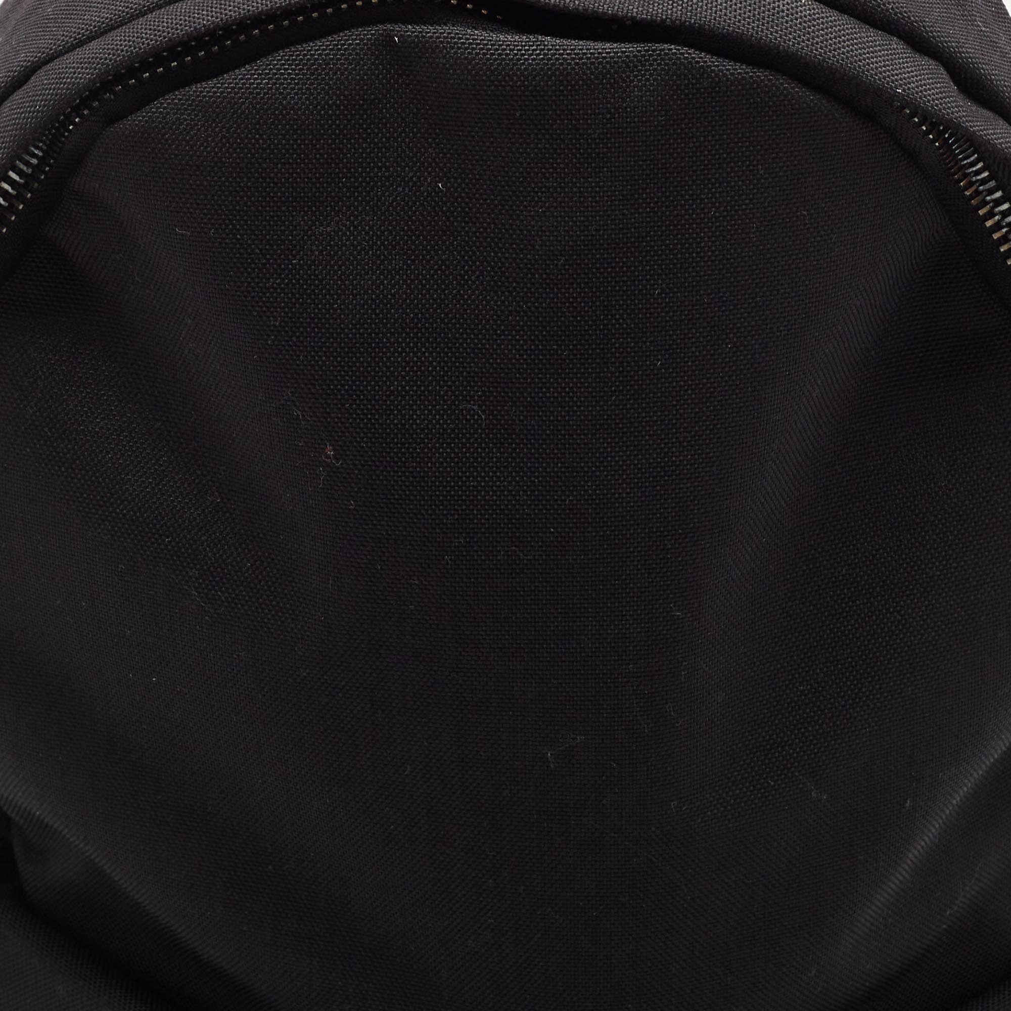 Off-White Black Canvas Quote Backpack