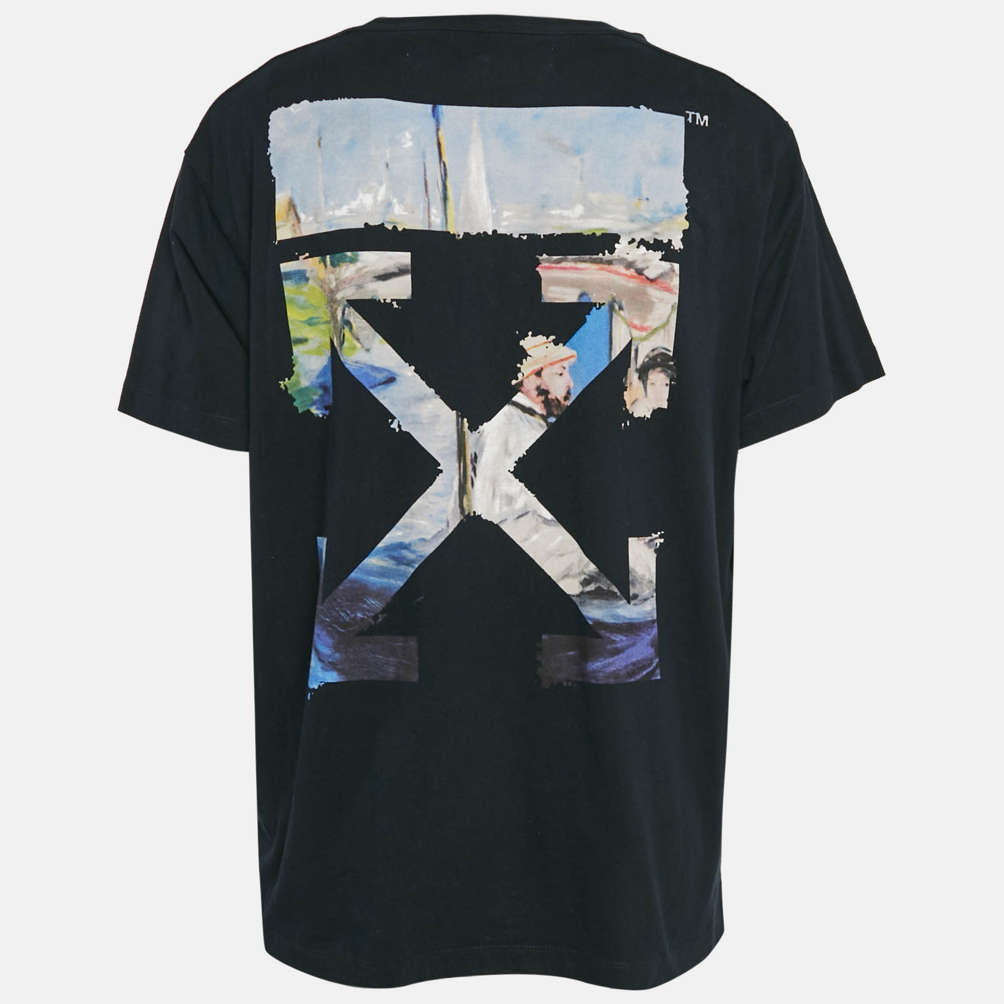 Off-White Black Arrow Print Cotton Oversized T-Shirt M