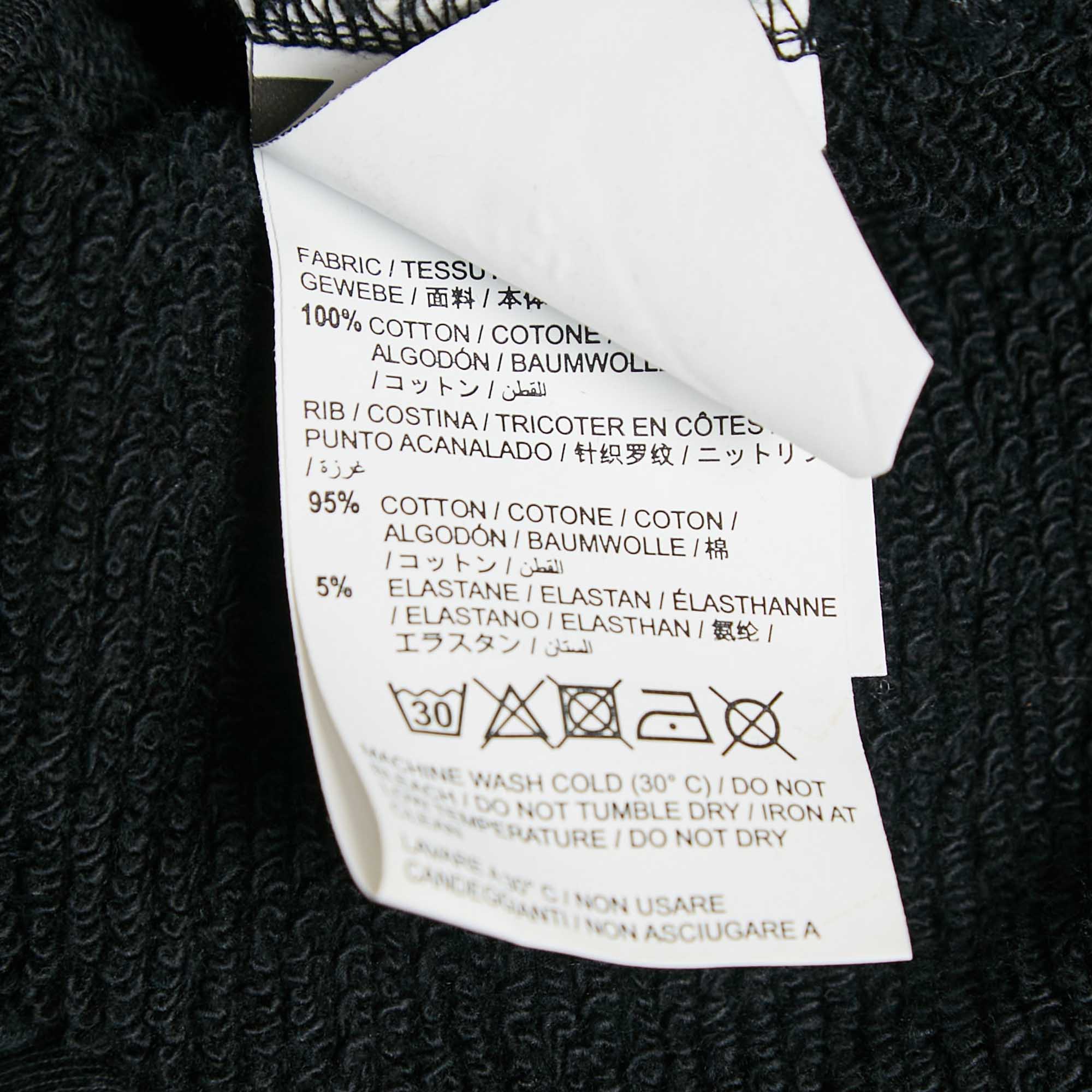 Off-White Black Impressionism Print Cotton Knit Sweatshirt XL