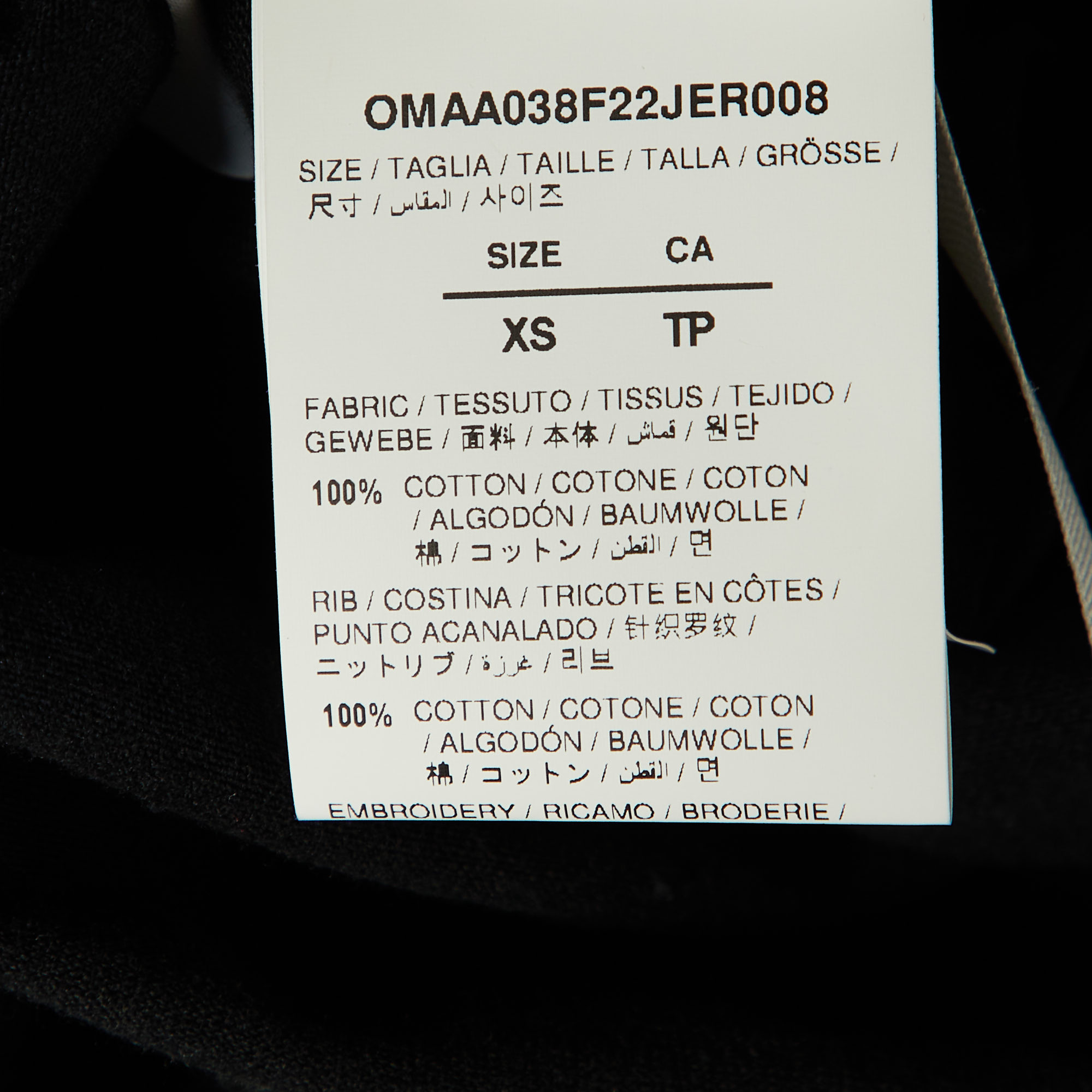 Off-White Black Alien Arrow Print Cotton Half Sleeve T-Shirt XS