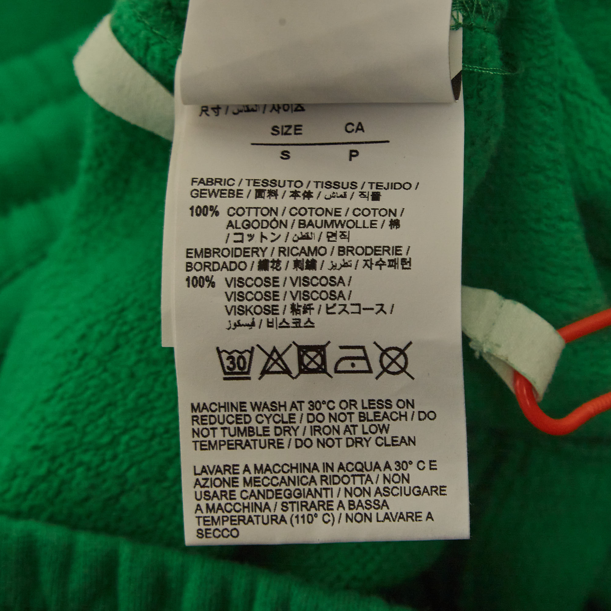 Off-White Green Cotton Printed Bermuda Shorts XS