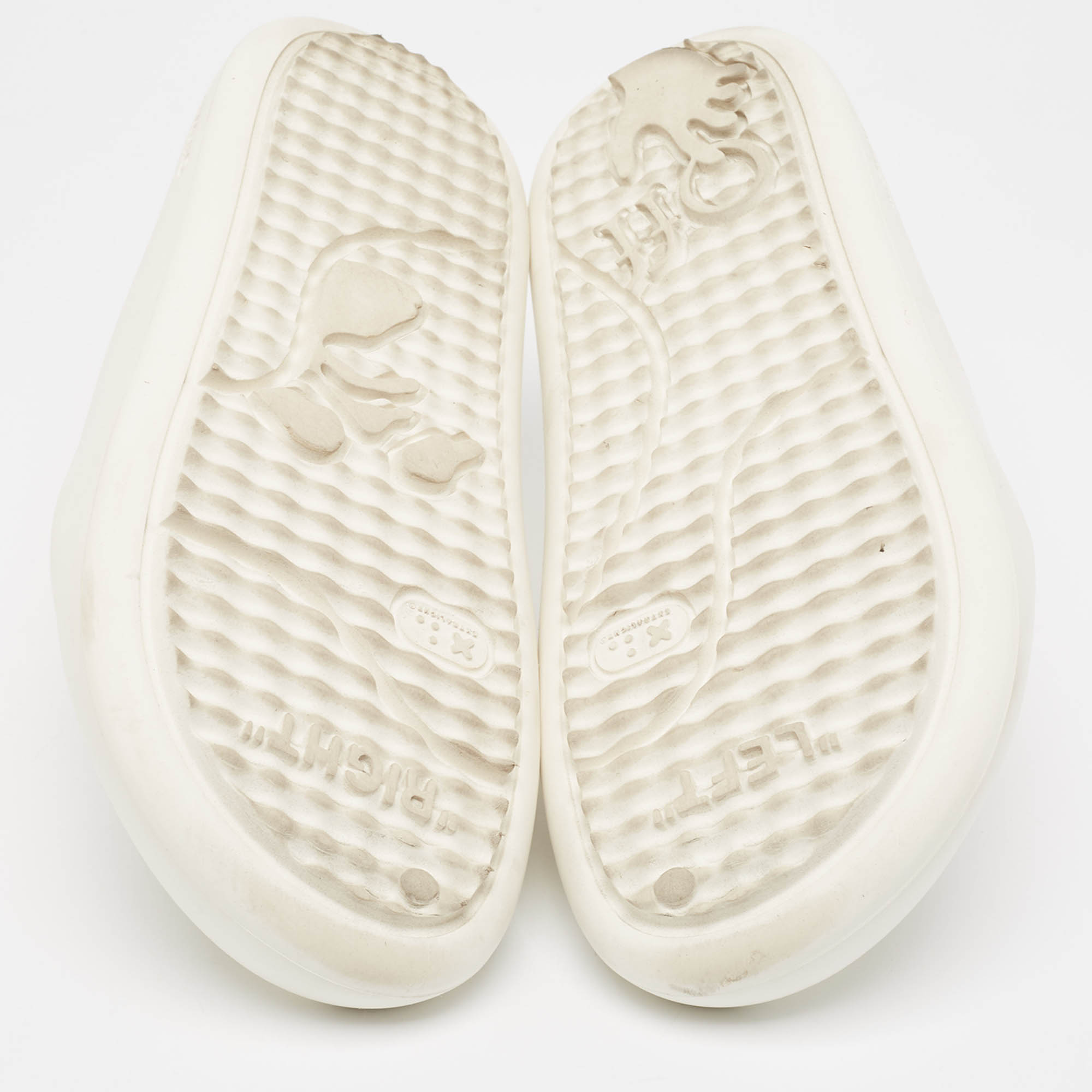 Off-White White Rubber Meteor Pool Slides Size 39