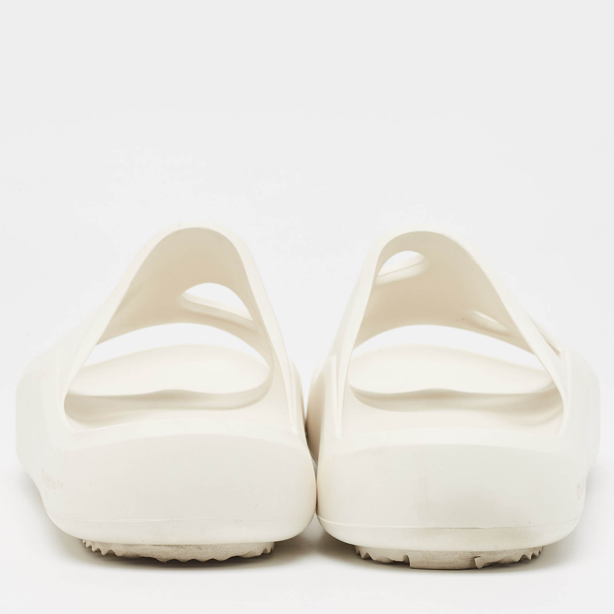 Off-White White Rubber Meteor Pool Slides Size 39