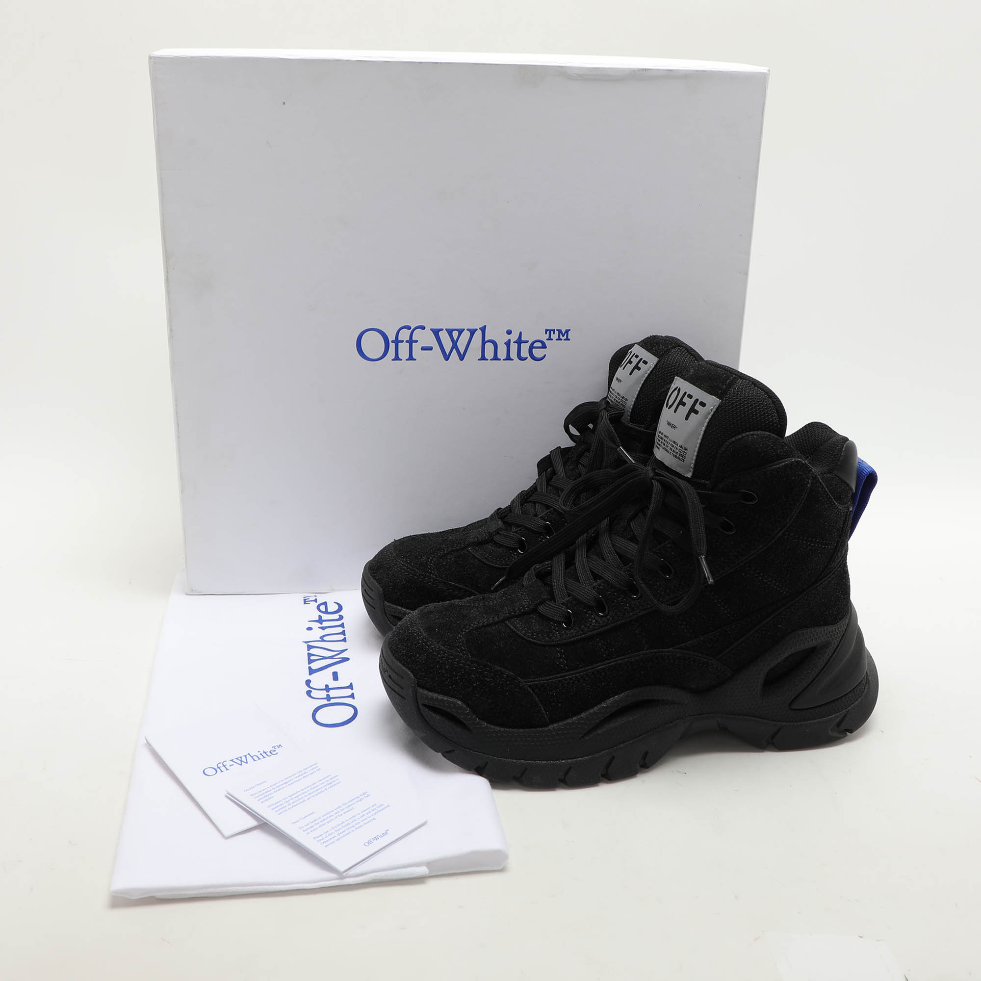 Off-White Black Nylon And Suede Hiker Boots Size 39