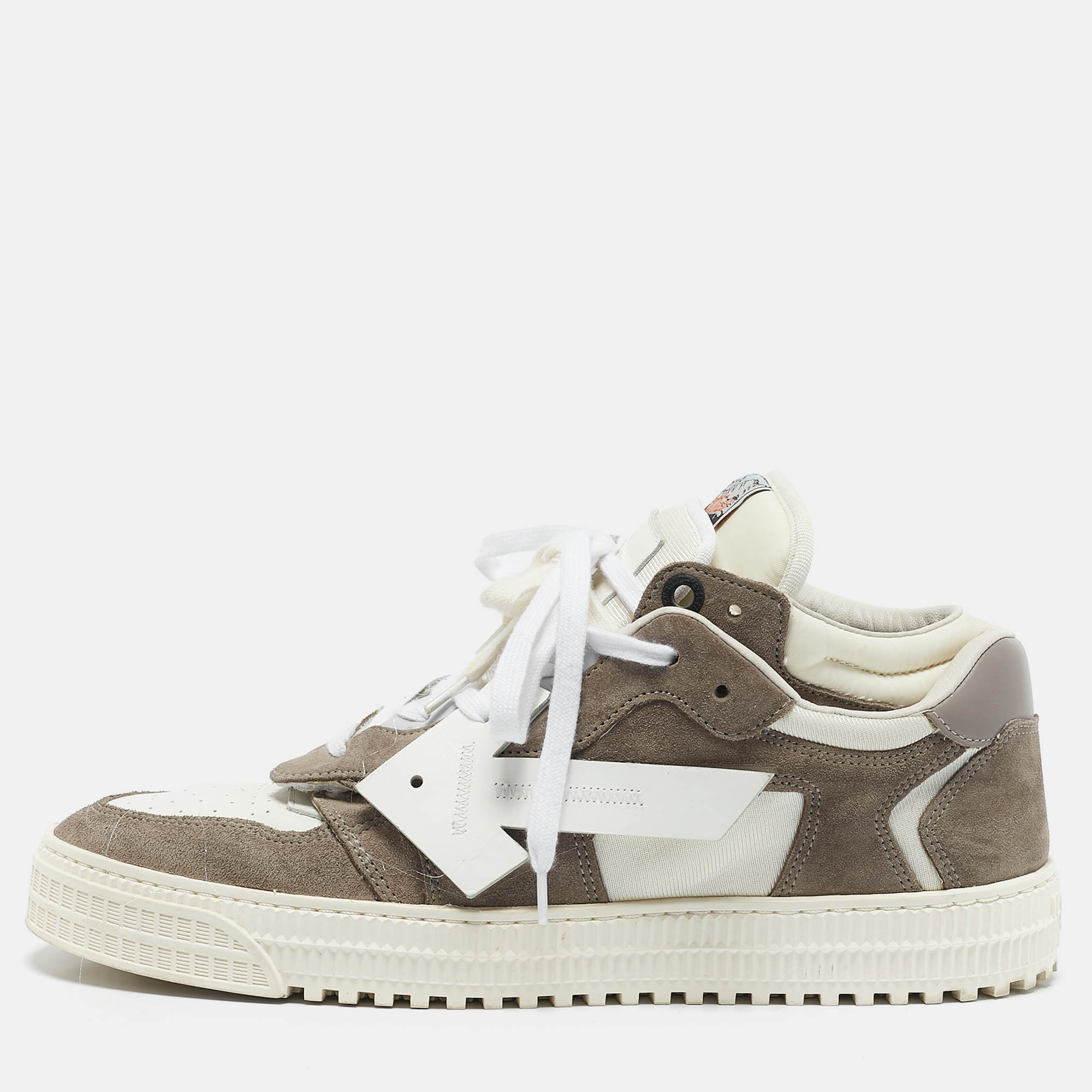 Off-White White/Grey Leather and Suede Out of Office Low Top Sneakers Size, Brown
Off-White White/Grey Leather and Suede Out of Office Low Top Sneakers Size, Brown