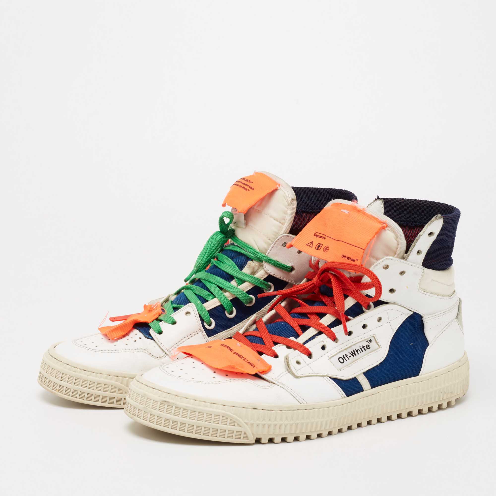 Off-White White/Blue Leather And Canvas Off Court 3.0 High Top Sneakers Size
Off-White White/Blue Leather And Canvas Off Court 3.0 High Top Sneakers Size