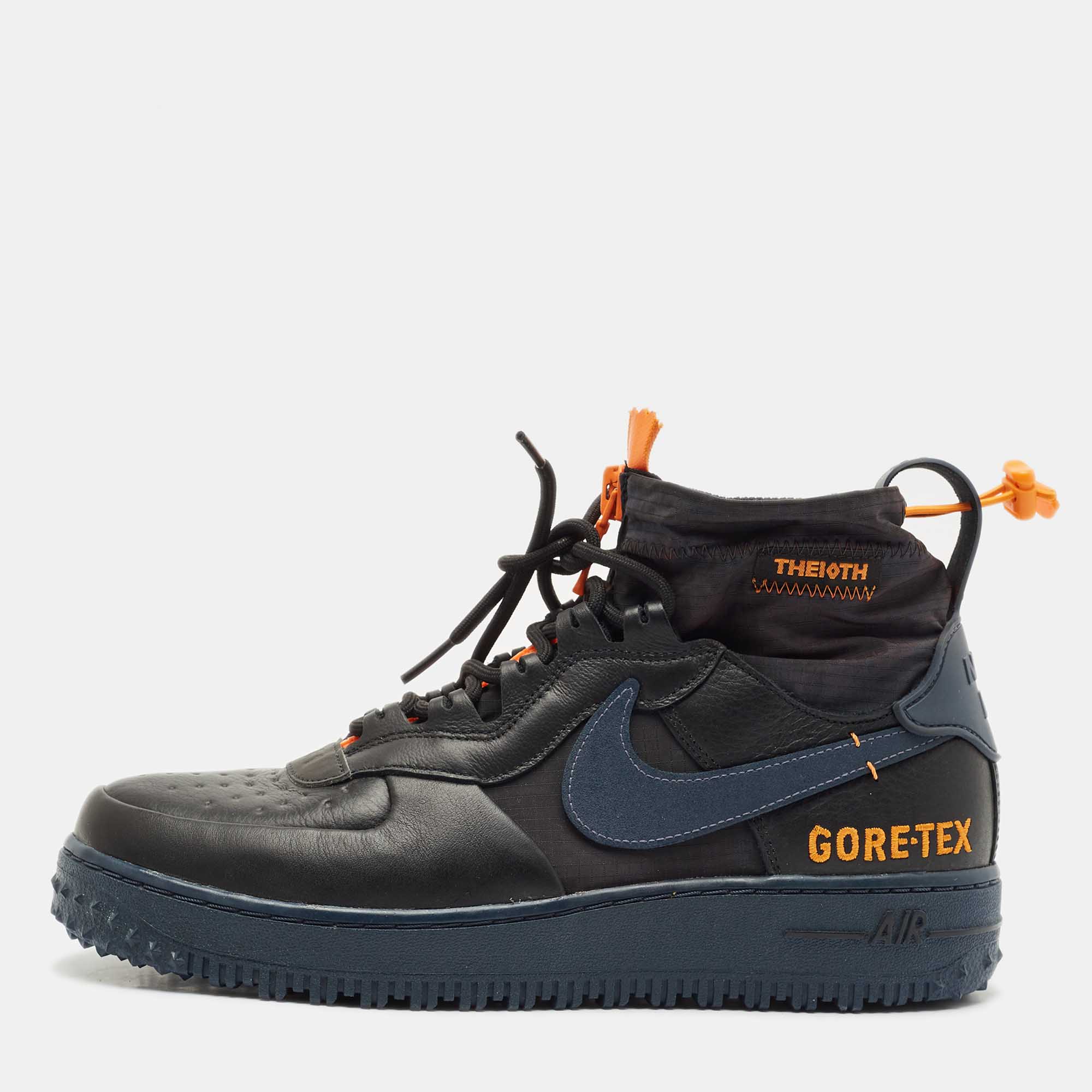 Off-White x Nike Navy Blue Leather and Nylon Air Force1 Gore-Tex High Top Sneakers Size
Off-White x Nike Navy Blue Leather and Nylon Air Force1 Gore-Tex High Top Sneakers Size