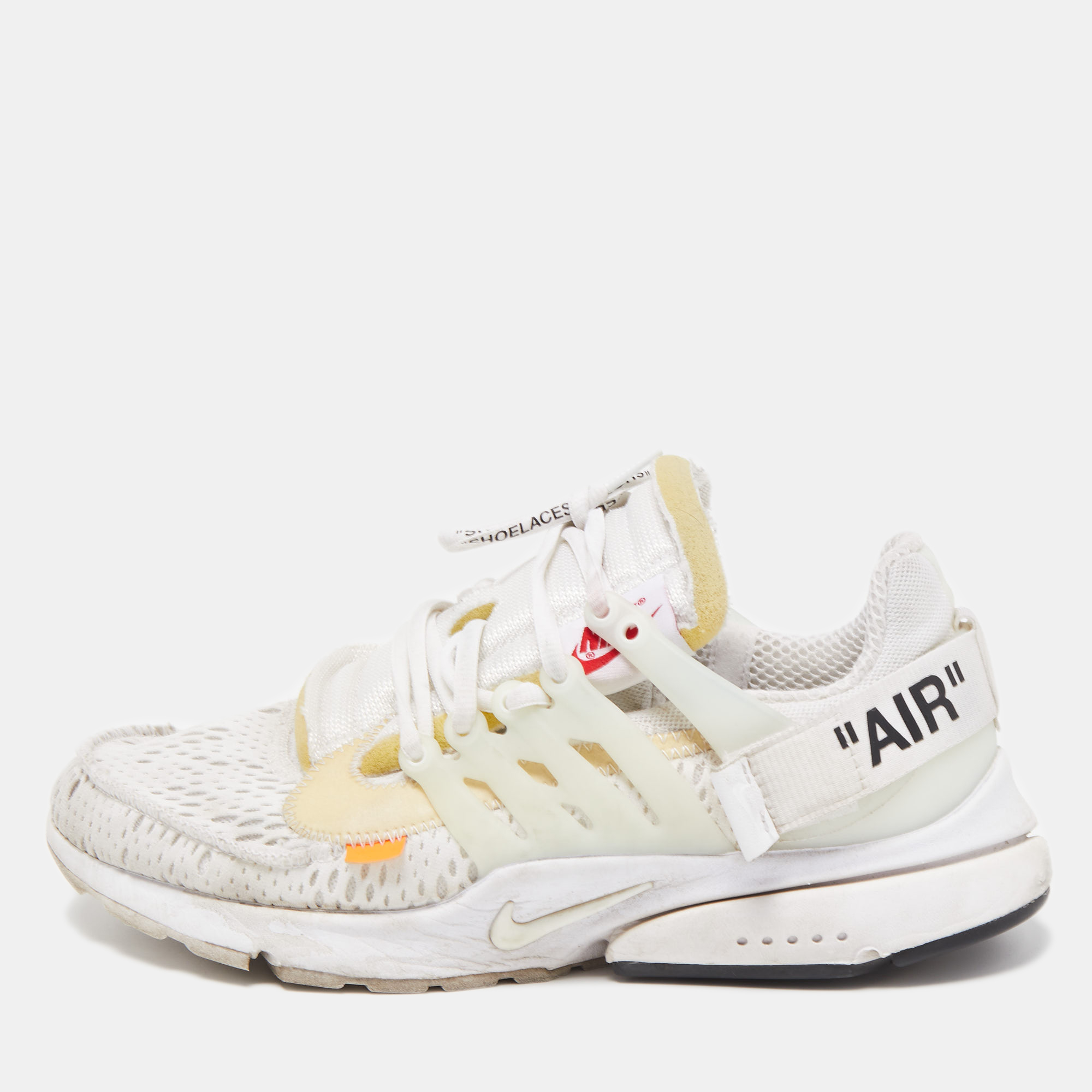 Off-white x nike nike x off white  white fabric air presto low trainers sneakers size 42.5