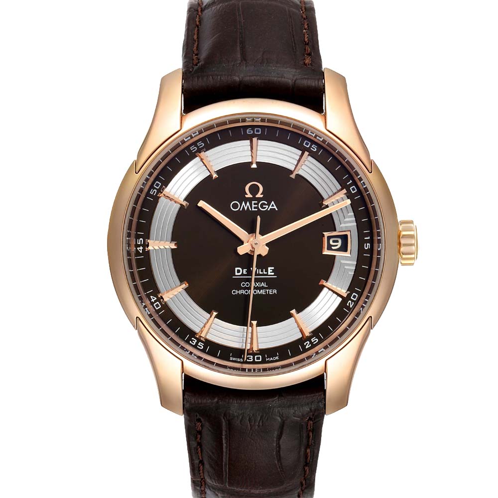 Omega Balck 18k Rose Gold DeVille Hour Vision 431.63.41.21.13.001 Men's Wristwatch 41 MM