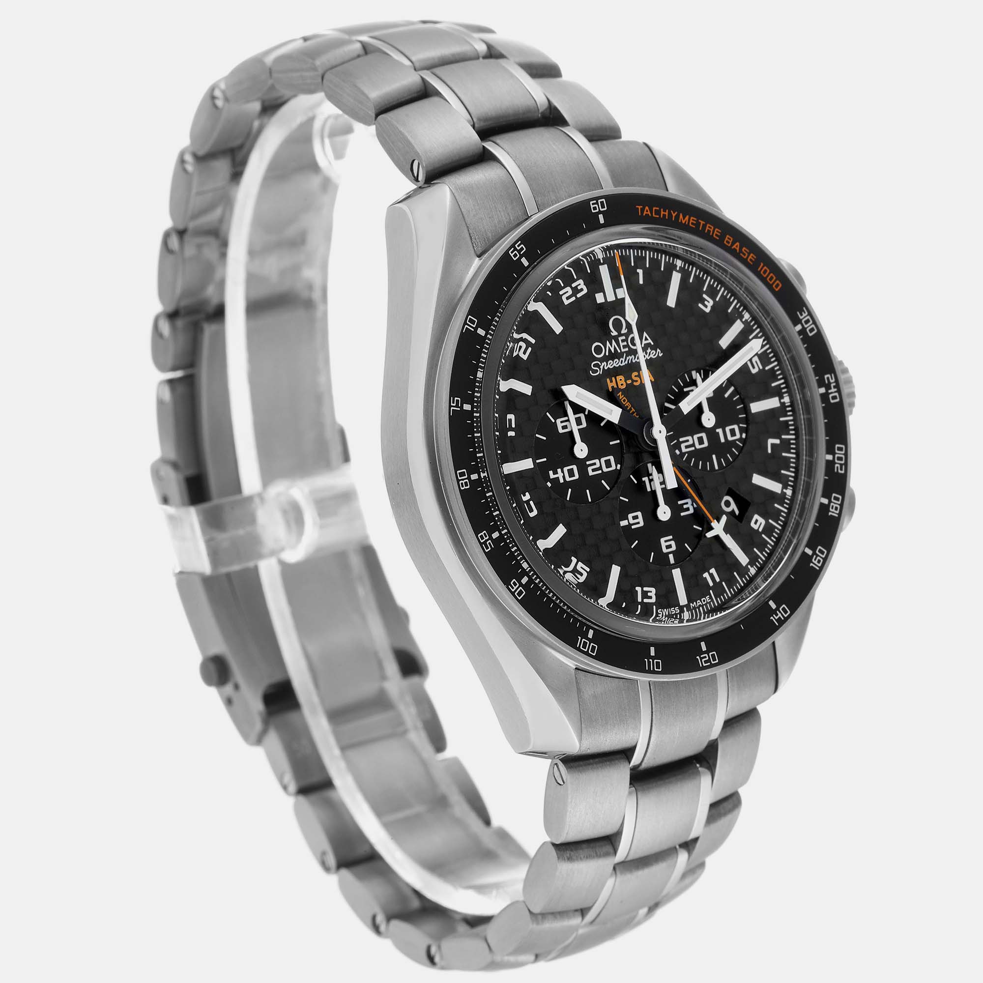Omega Black Titanium Speedmaster 321.90.44.52.01.001 Automatic Men's Wristwatch 44 Mm