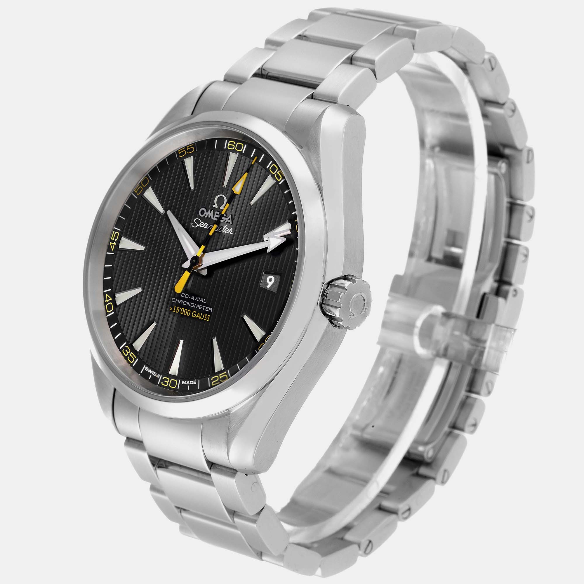 Omega Black Stainless Steel Seamaster Aqua Terra 231.10.42.21.01.002 Automatic Men's Wristwatch 41.5 Mm