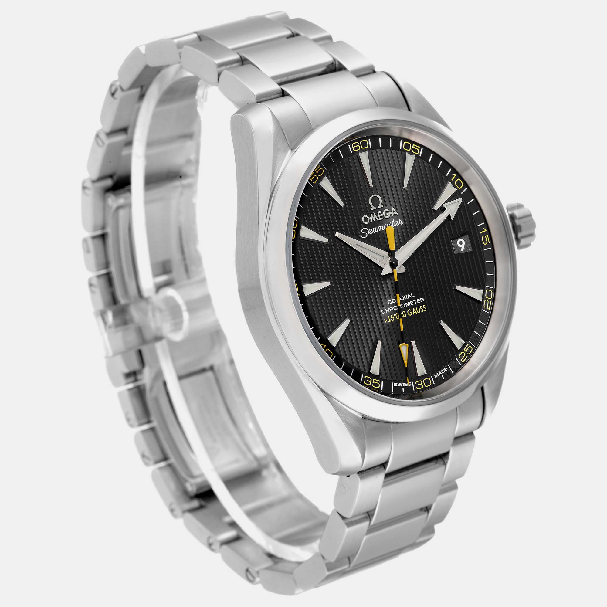 Omega Black Stainless Steel Seamaster Aqua Terra 231.10.42.21.01.002 Automatic Men's Wristwatch 41.5 Mm