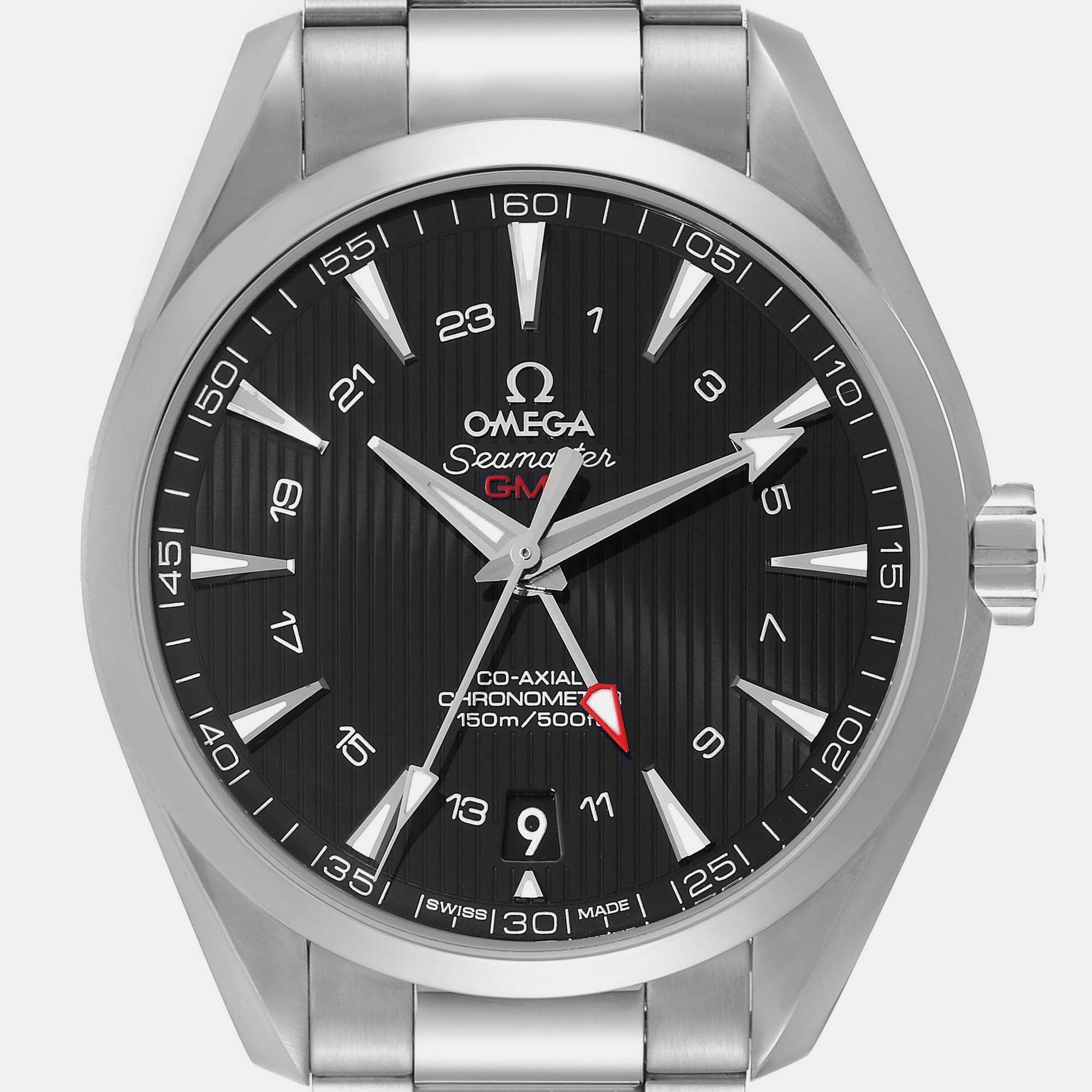 Omega Black Stainless Steel Seamaster Aqua Terra 231.10.43.22.01.001 Automatic Men's Wristwatch 43 Mm