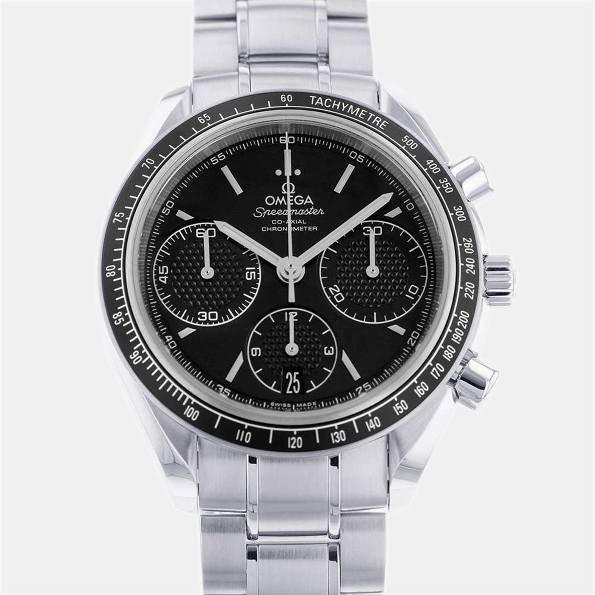 Omega black stainless steel speedmaster 326.30.40.50.01.001 automatic men's wristwatch 40 mm