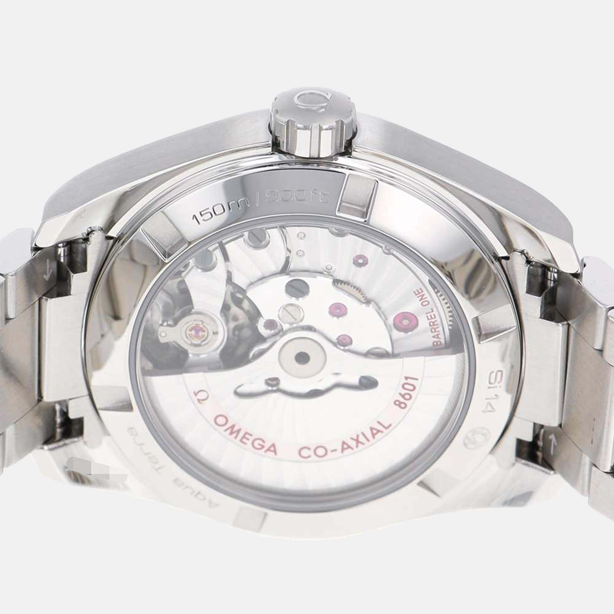 Omega Black Stainless Steel Seamaster Aqua Terra 231.10.39.22.01.001 Automatic Men's Wristwatch 38.5 Mm
