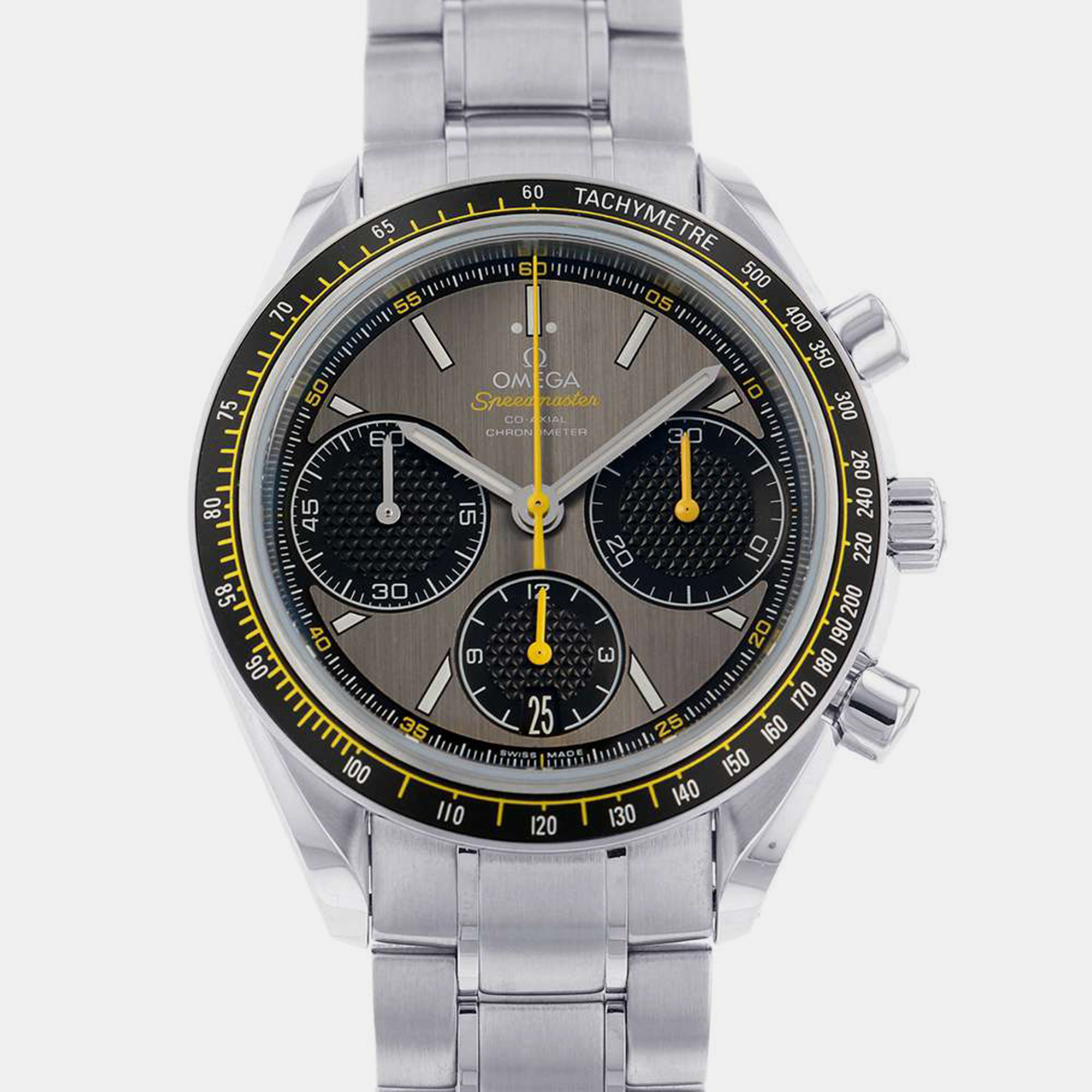 Omega Grey Stainless Steel Speedmaster Racing 326.30.40.50.06.001 Automatic Men's Wristwatch 40 Mm