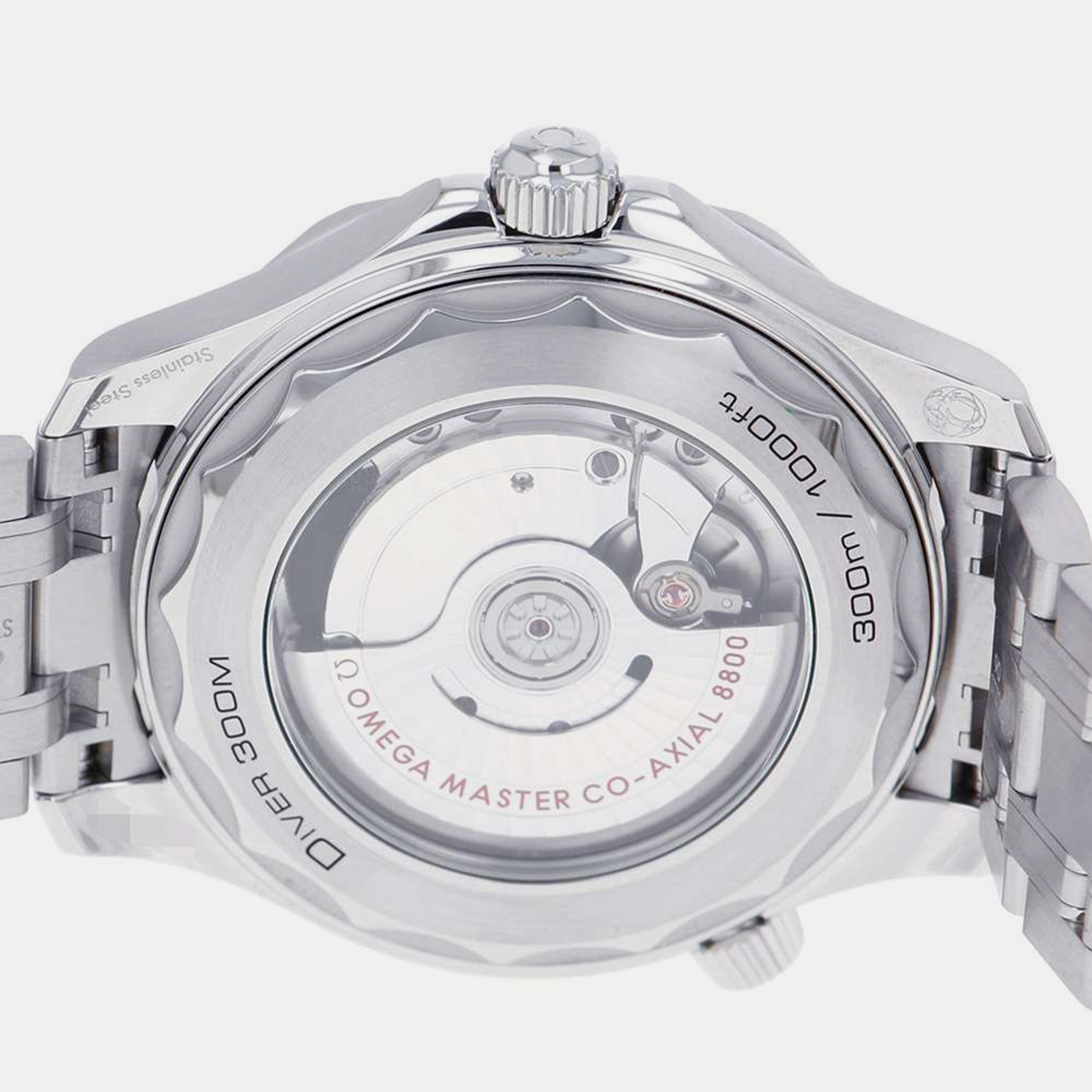 Omega White Stainless Steel Seamaster 210.30.42.20.04.001 Automatic Men's Wristwatch 42 Mm