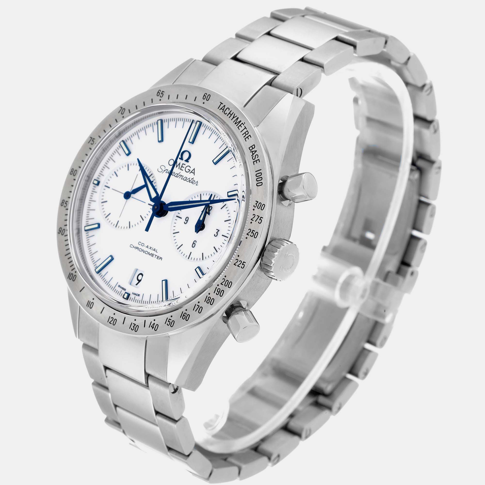 Omega White Titanium Speedmaster 331.90.42.51.04.001 Automatic Men's Wristwatch 41.5 Mm