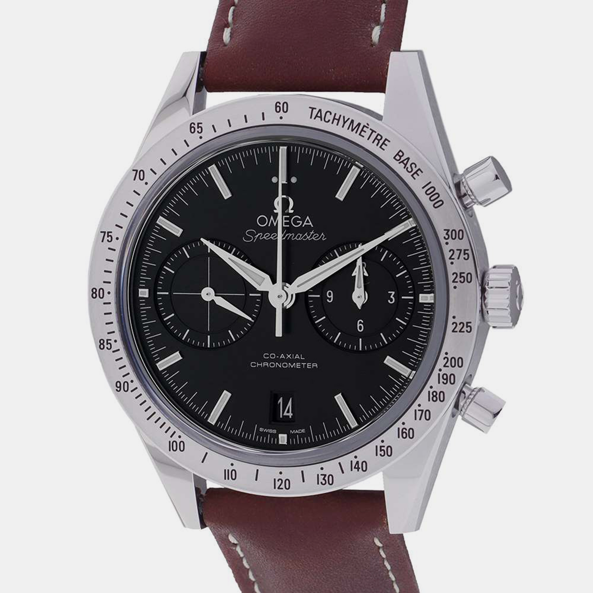 Omega Black Stainless Steel Speedmaster 331.12.42.51.01.001 Automatic Men's Wristwatch 41.5 Mm