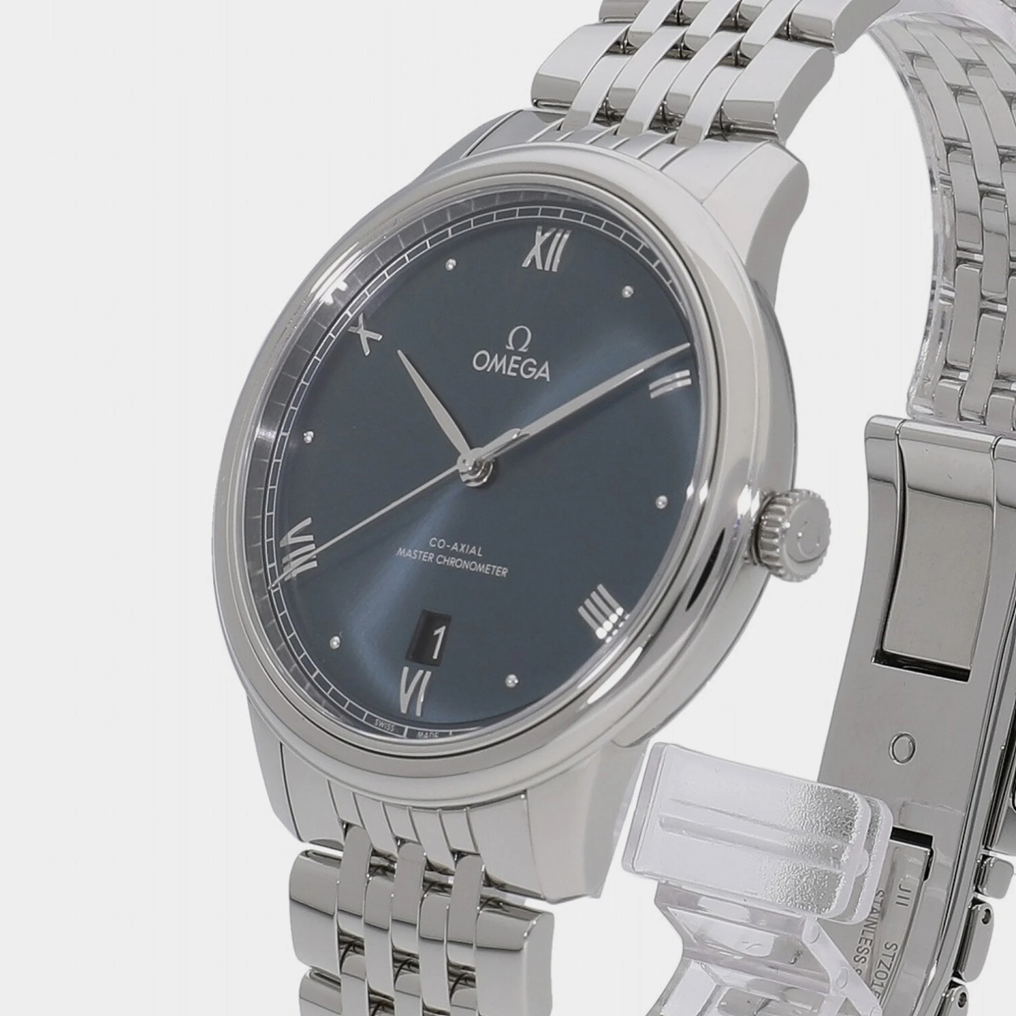 Omega Green Stainless Steel De Ville Prestige 434.10.40.20.10.001 Automatic Men's Wristwatch 40 Mm
