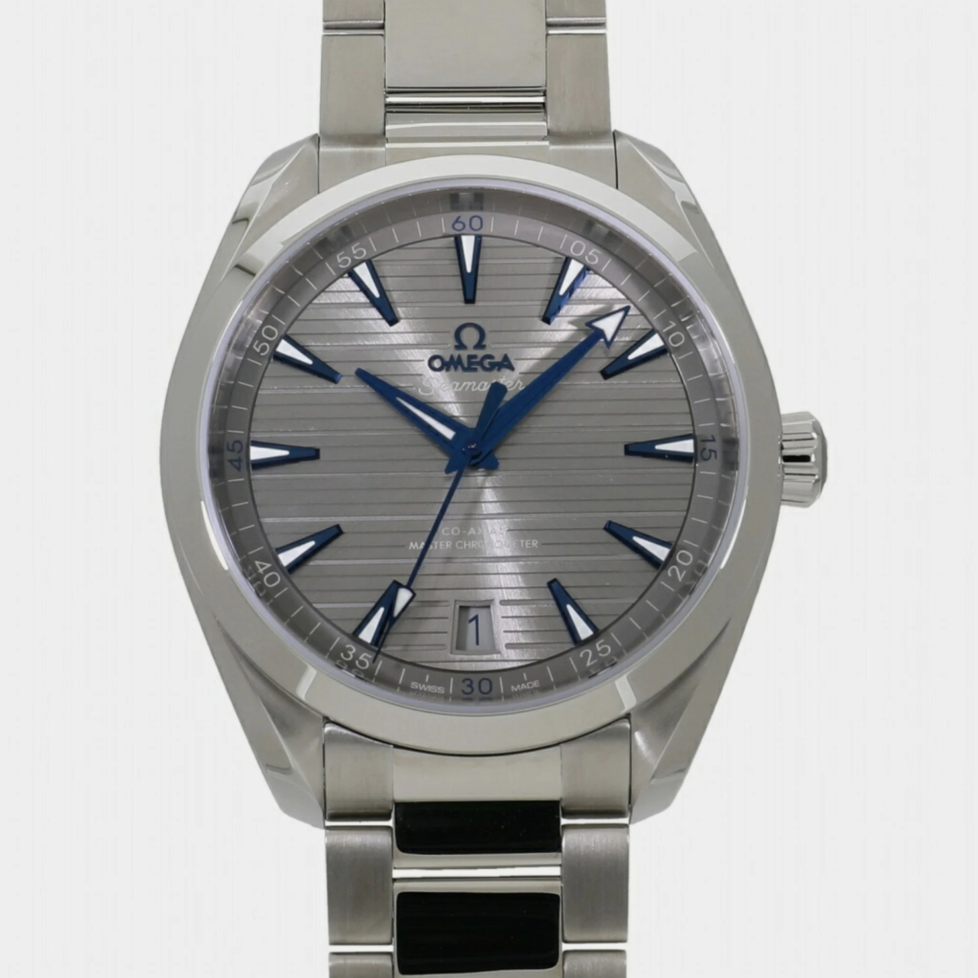 Omega Grey Stainless Steel Seamaster Aqua Terra 220.10.41.21.06.001 Automatic Men's Wristwatch 41 Mm
