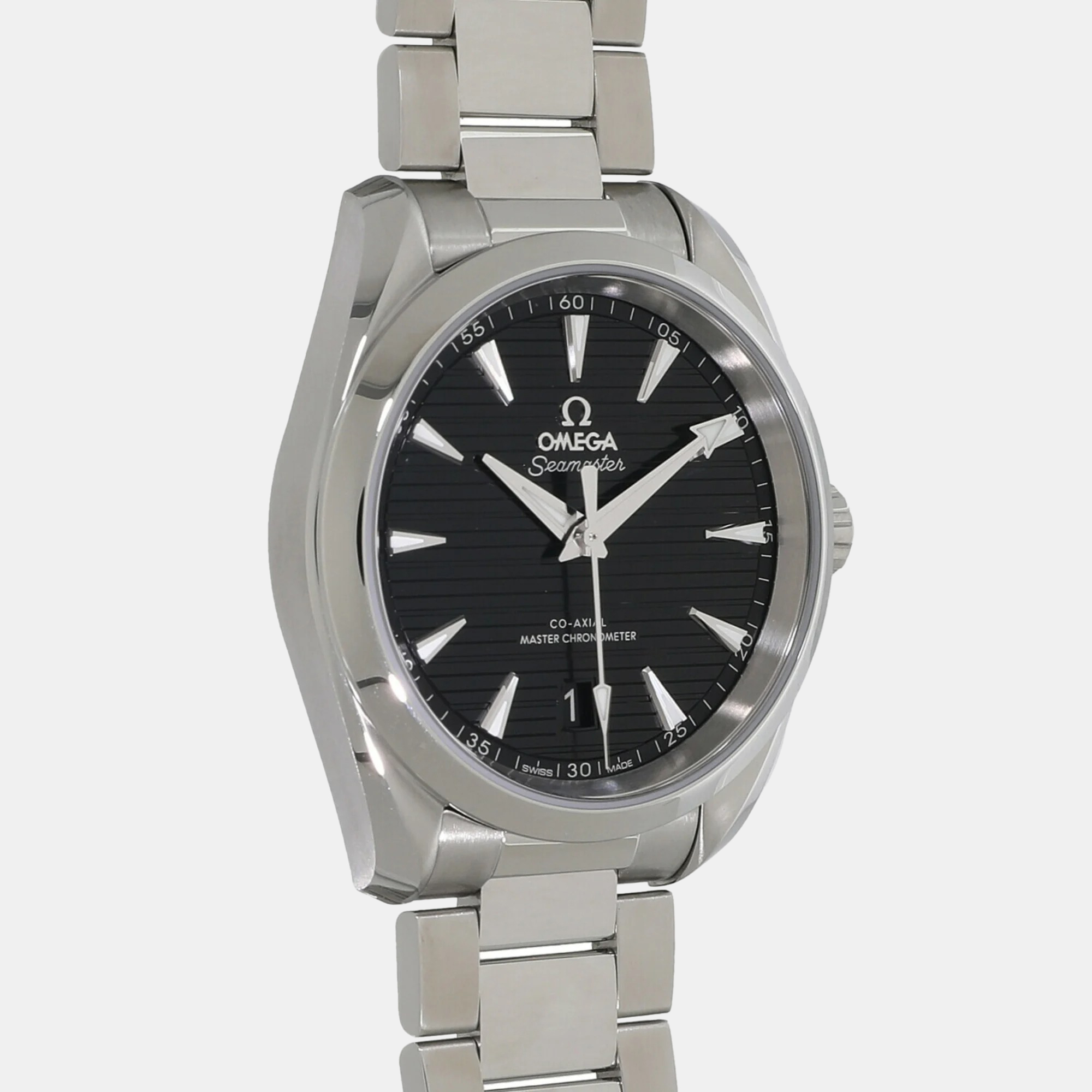 Omega Black Stainless Steel Seamaster Aqua Terra 220.10.38.20.01.001 Automatic Men's Wristwatch 38 Mm