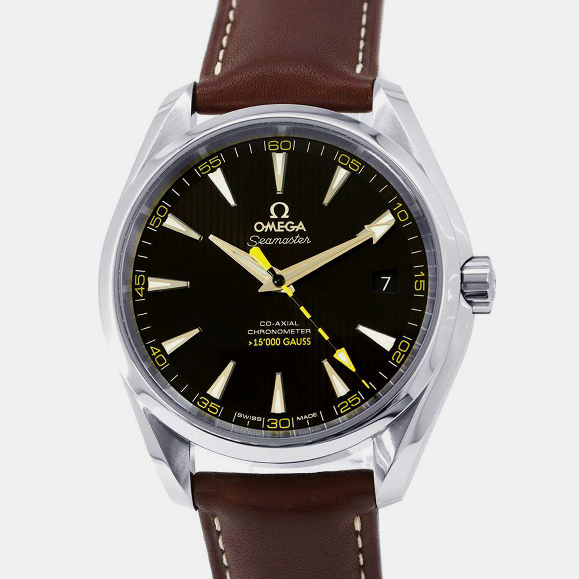 Omega Black Stainless Steel Seamaster Aqua Terra Automatic Men's Wristwatch
Omega Black Stainless Steel Seamaster Aqua Terra Automatic Men's Wristwatch