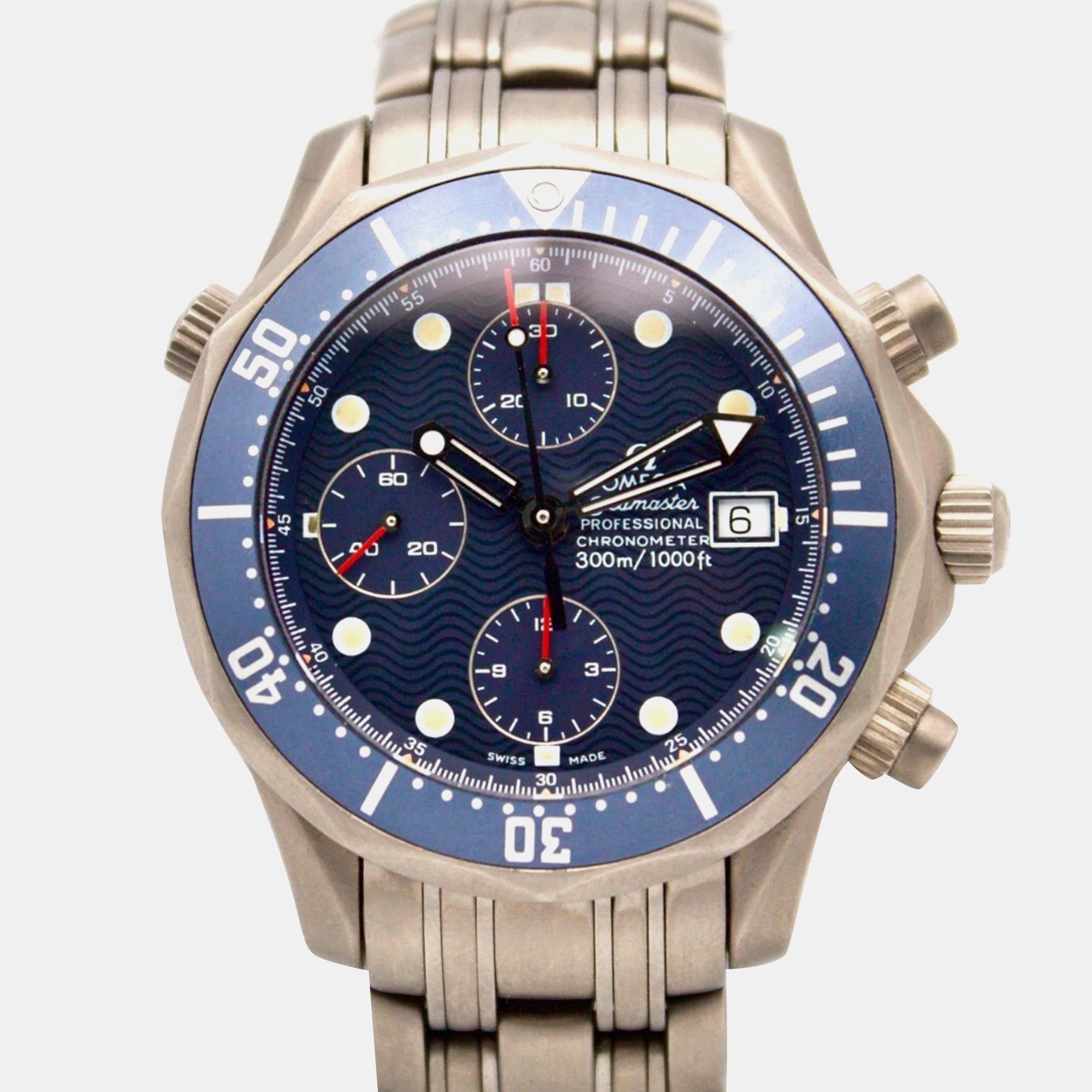 Omega Blue Titanium Seamaster Automatic Men's Wristwatch 42 mm
Omega Blue Titanium Seamaster Automatic Men's Wristwatch 42 mm
