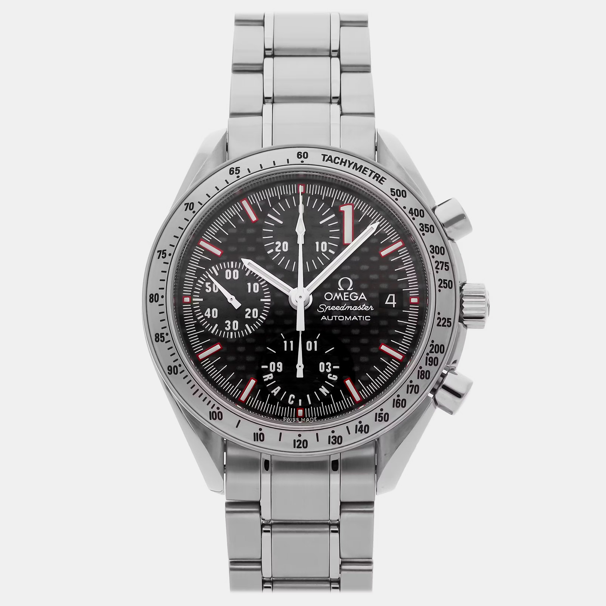 Pre-Owned Omega Speedmaster Date Michael Schumacher Limited Edition 3519.50.00 39 mm, Black
Pre-Owned Omega Speedmaster Date Michael Schumacher Limited Edition 3519.50.00 39 mm, Black