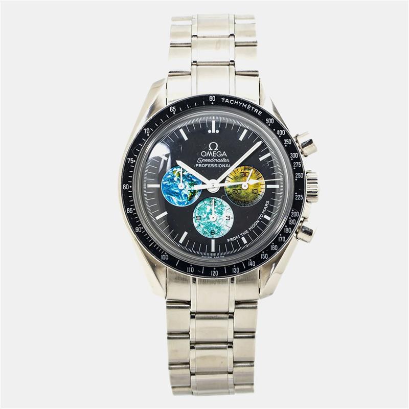 Omega Black Stainless Steel Speedmaster Moonwatch 3577.50.00 Manual Winding Men's Wristwatch 42 mm
Omega Black Stainless Steel Speedmaster Moonwatch 3577.50.00 Manual Winding Men's Wristwatch 42 mm