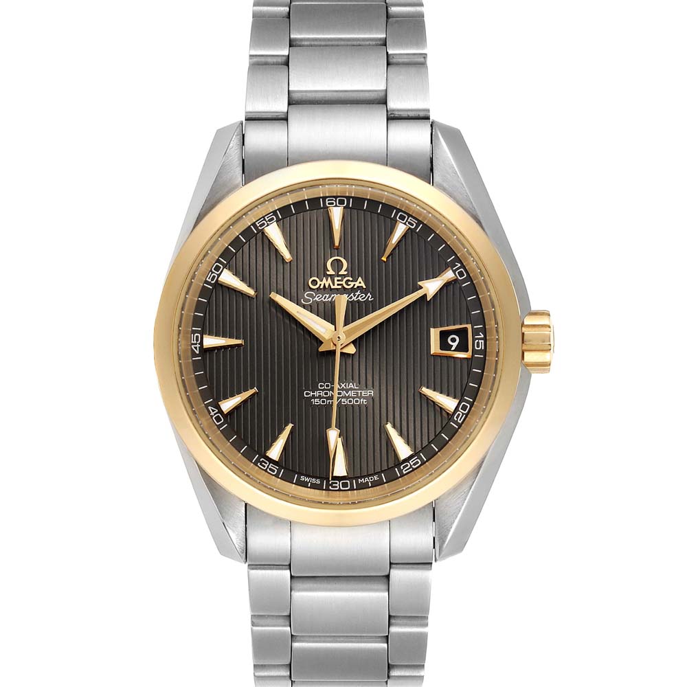 Omega Brown 18k Rose Gold And Stainless Steel Seamaster Aqua Terra 231.20.39.21.06.003 Men's Wristwatch 39 MM