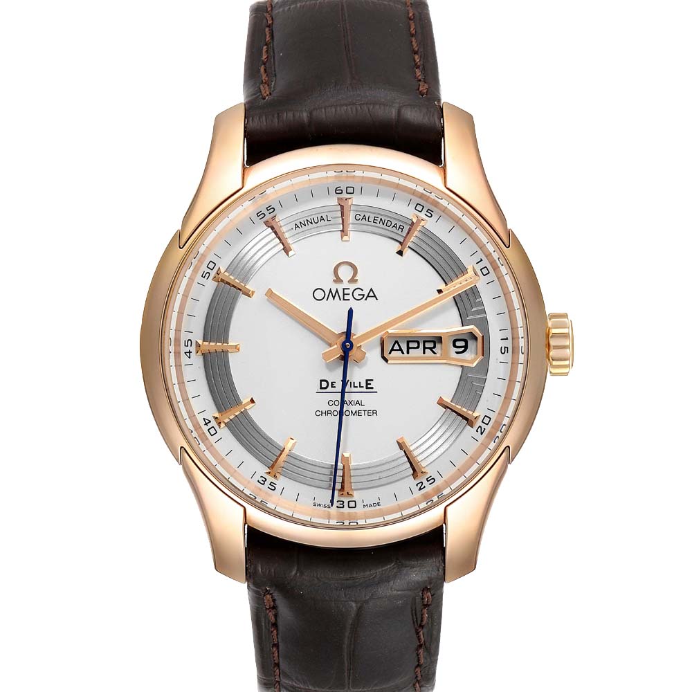 Omega Silver 18k Rose Gold DeVille Hour Vision 431.63.41.22.02.001 Men's Wristwatch 41 MM