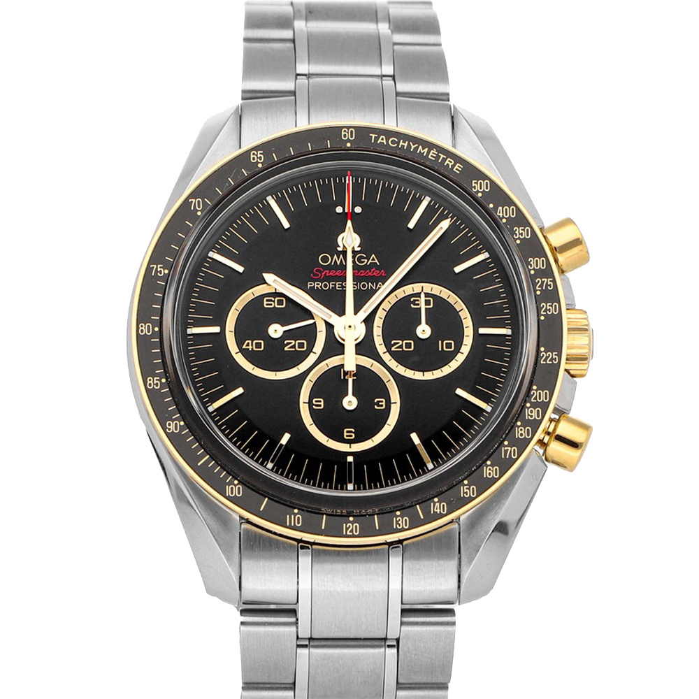 Omega Black 18K Yellow Gold And Stainless Steel Speedmaster Professional Moonwatch Tokyo Olympics Limited Edition 522.20.42.30.01.001 Men's Wristwatch 42 MM