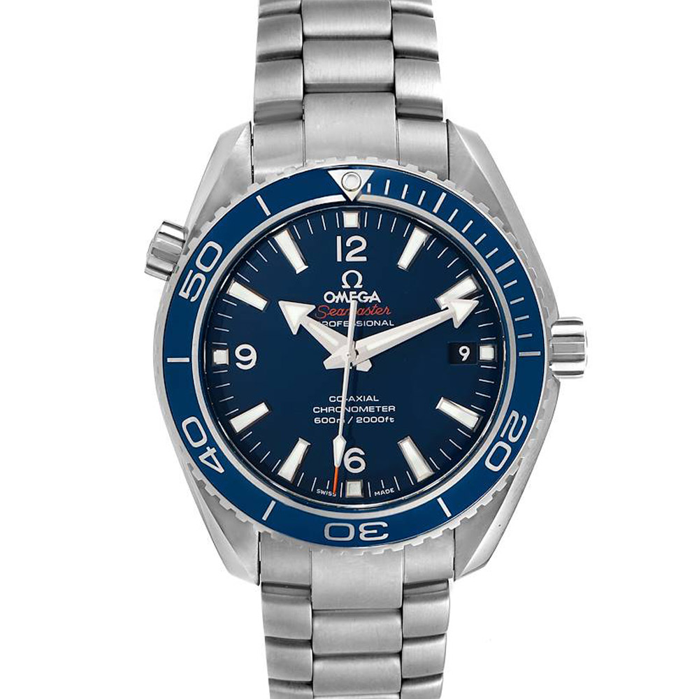 Omega Blue Titanium Seamaster Planet Ocean 232.90.42.21.03.001 Men's Wristwatch 42 MM
