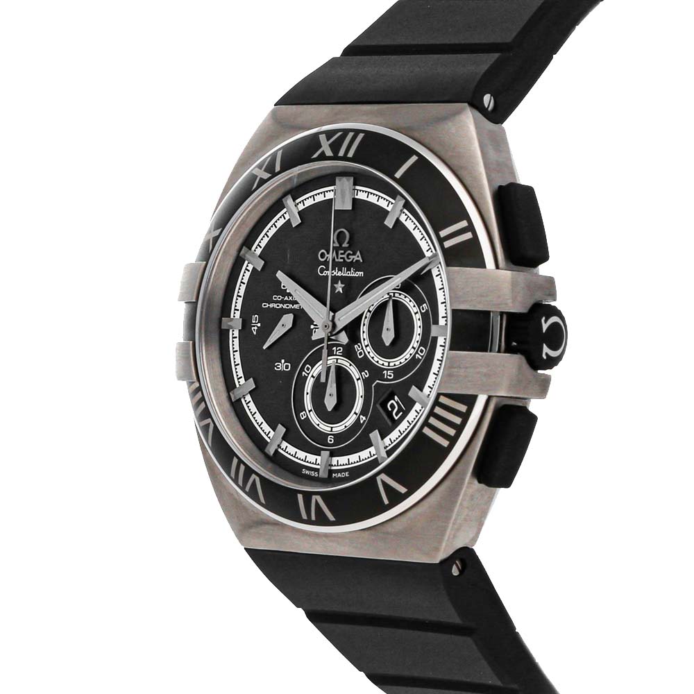 

Omega Black Titanium Constellation Double Eagle Chronograph Mission Hills World Cup Golf Edition 121.92.41.50.01.001 Men's Wristwatch 41 MM